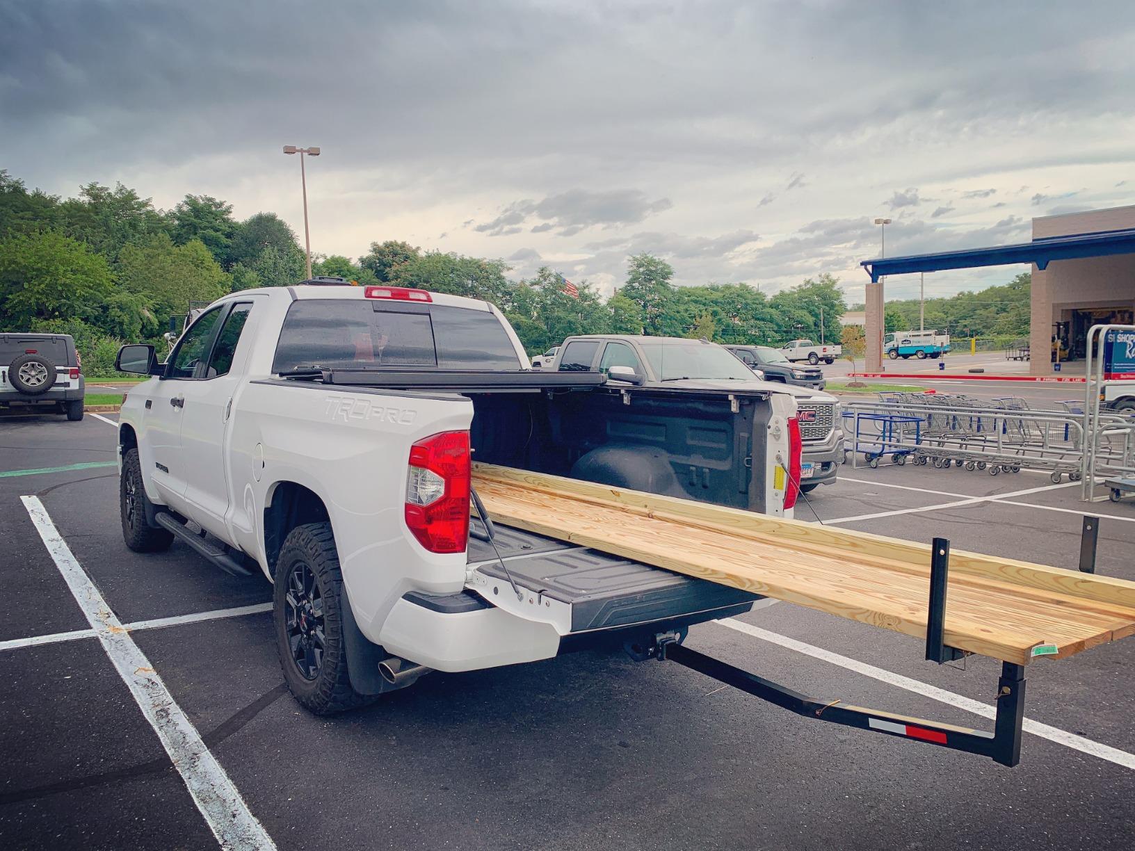 Adjustable Steel Pick Up Truck Bed Hitch Extender Extension Rack for Boat Lumber Long Loads Canoe Ladder customer photo 2