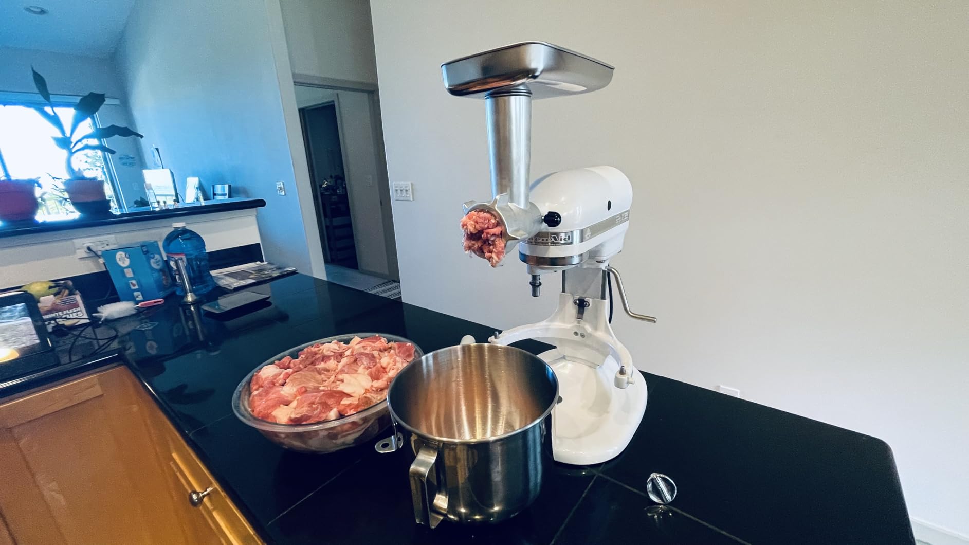 Metal Meat Grinder Attachment for KitchenAid Stand Mixer, Meat Grinder for Kitchen Aid Includes 4 Grinding Plates, 3 Sausage Stuffer Tubes, 2 Grinding Blades, Food Grinder Attachment for KitchenAid customer photo 2