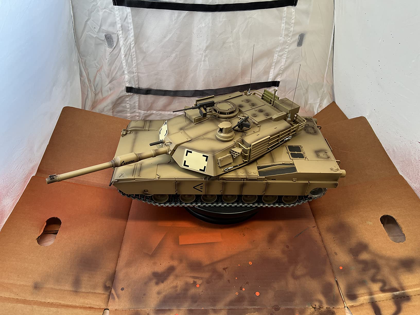 HengLong Modified Edition 1/16 2.4ghz Remote Control US M1A2 Abrams Tank Model(360-Degree Rotating Turret)(Steel Gear Gearbox)(3800mah Battery)(Metal Tracks &Sprocket Wheel & Idle Wheel) customer photo 1
