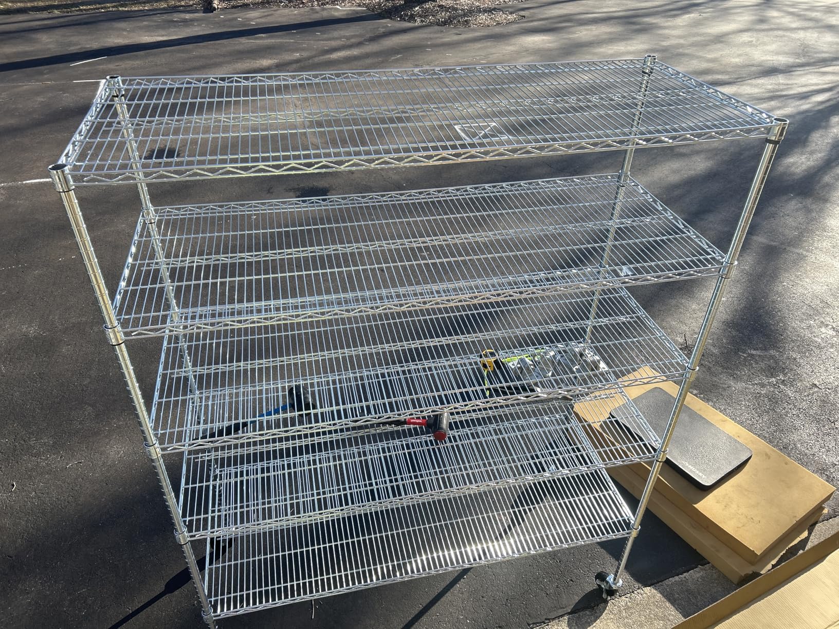 Seville Classics UltraDurable Heavy Duty NSF Solid Steel Wire Rack Storage Unit Organizer for Garage, Warehouse, Office, Restaurant, Classroom, Kitchen, 5-Tier Shelving, 48