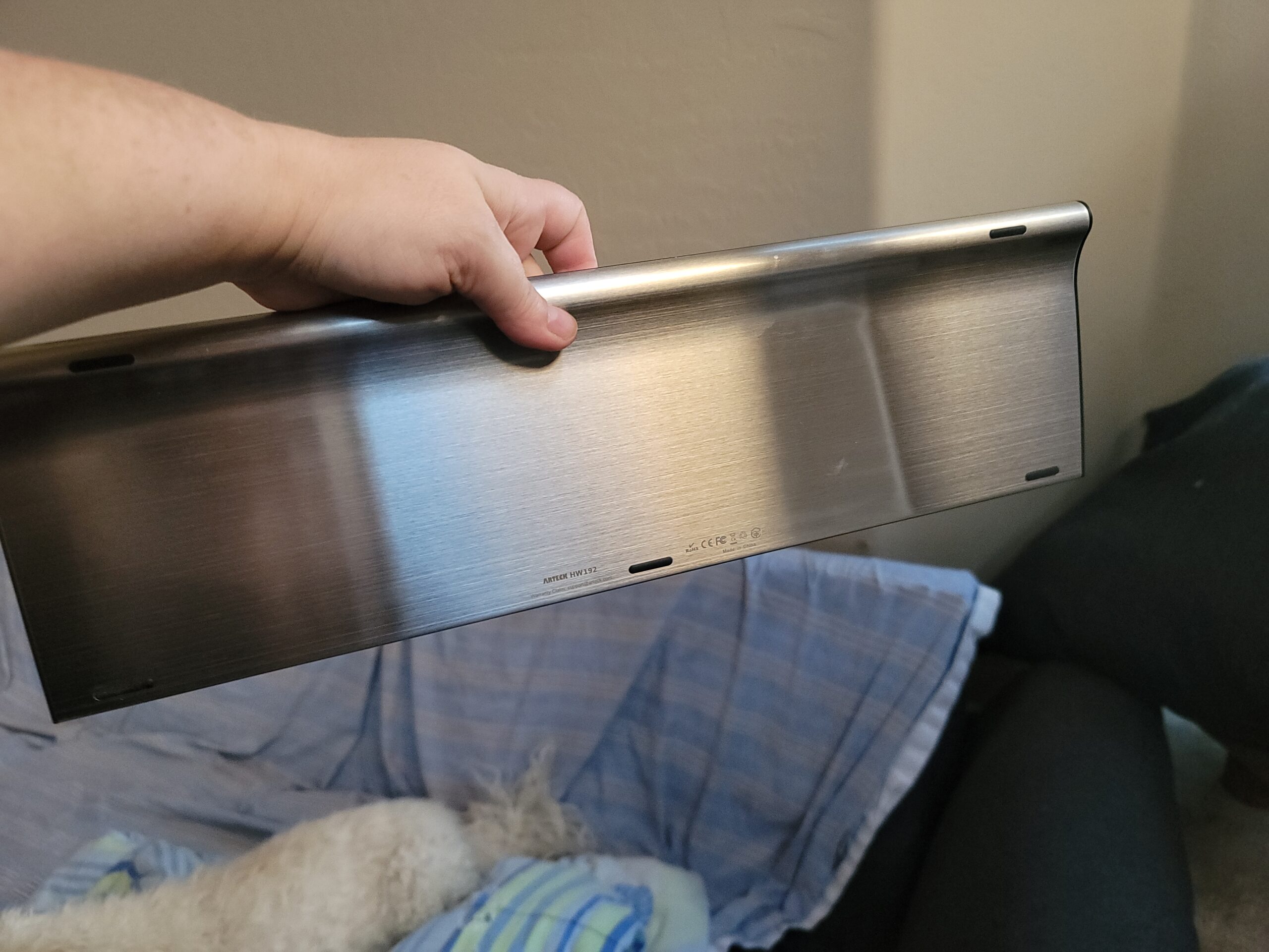 Arteck 2.4G Wireless Keyboard Stainless Steel Ultra Slim Full Size Keyboard with Numeric Keypad customer photo 2