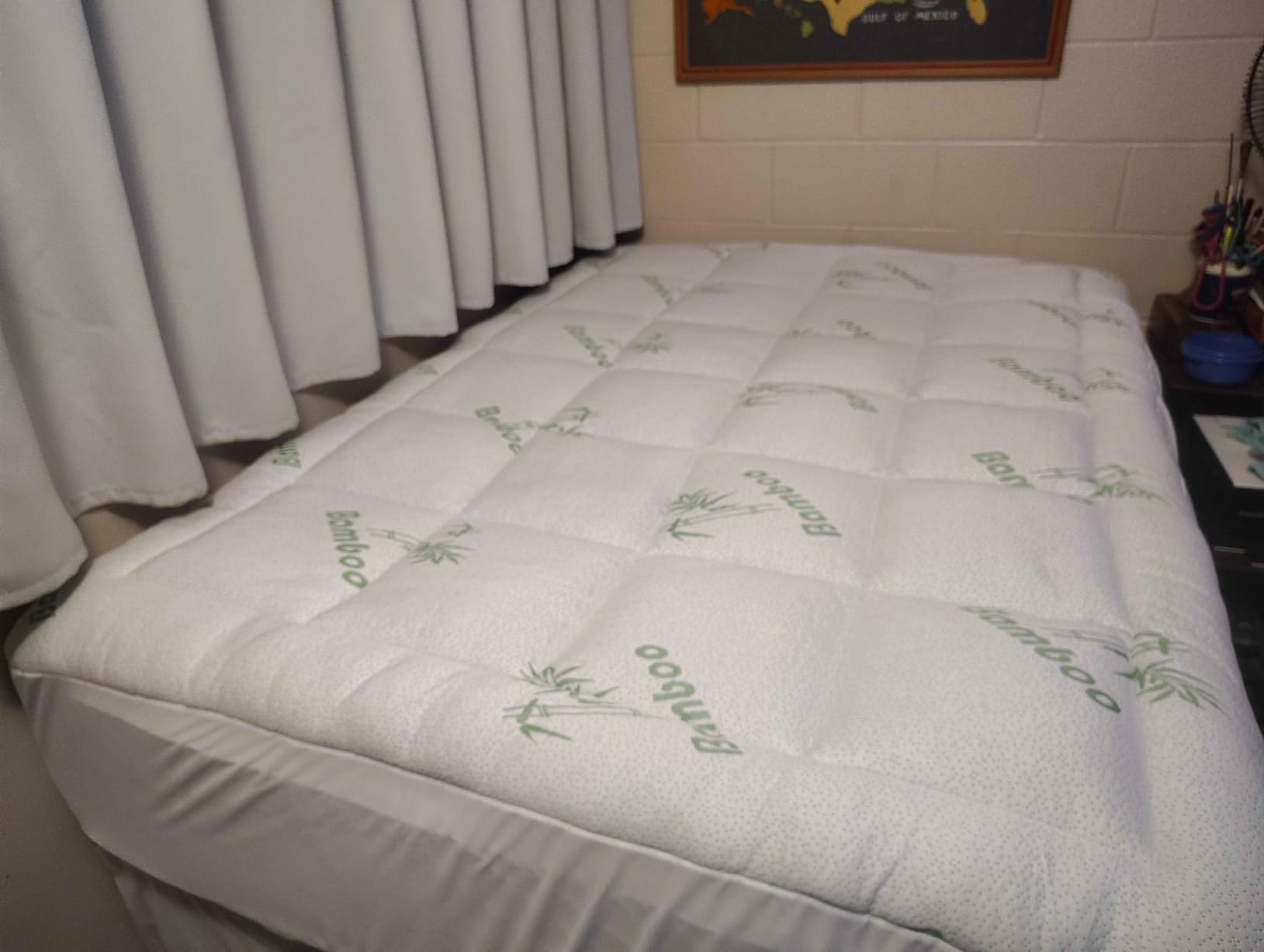 Niagara Ultra Soft Queen Size Mattress Topper - Viscose Made from Bamboo Pillow Top Mattress Pad for Back Pain Relief - Naturally Cooling for Hot Sleepers, Green customer photo 1