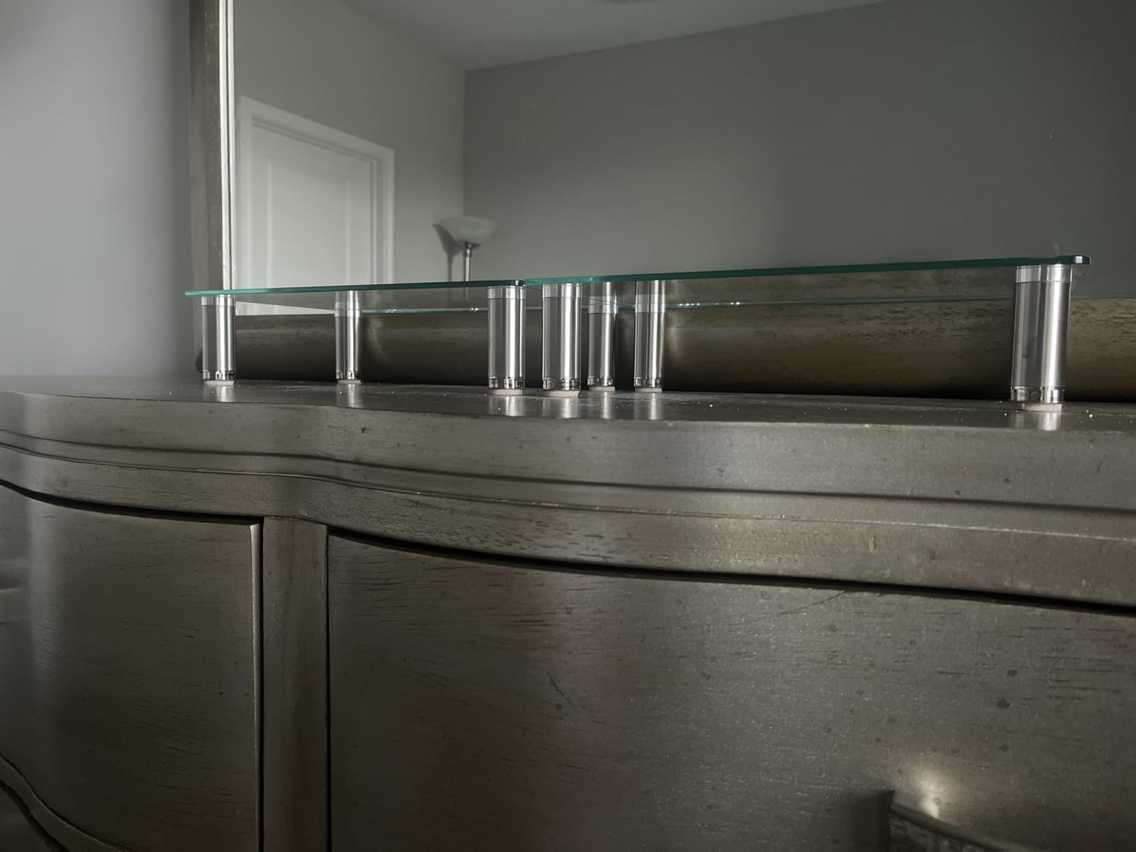 Hemudu 2 Pack Computer Monitor Riser with Height Adjustable Multi Media Desktop Stand for Flat Screen LCD LED TV, Laptop/Notebook/Xbox One customer photo 2