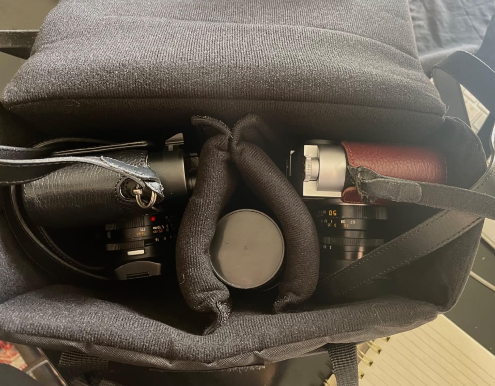 BOMKEE Camera Inserts Lens Padded Insert Liner DSLR SLR Protective Bag Camera Cube Roomy Case Waterproof Foldable pouch for Camera Lens Accessories Sony Canon Nikon Olympus (Black) customer photo 1