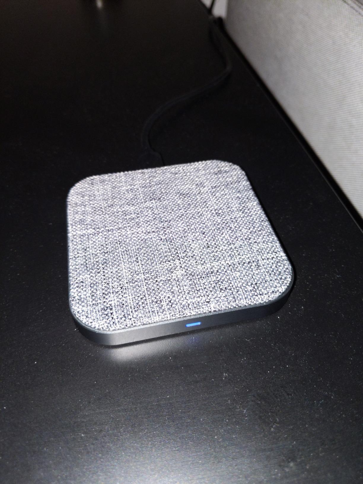 TechMatte Wireless Charger. Qi-Certified Fast Wireless Charging Pad for 7.5W iPhone Xs Max,XS,XR,X,8,8+ and 10W Galaxy S10+,S10,S10E,S9,Note9 Textured Design (No AC Adapter, 5foot Cable Included) customer photo 2