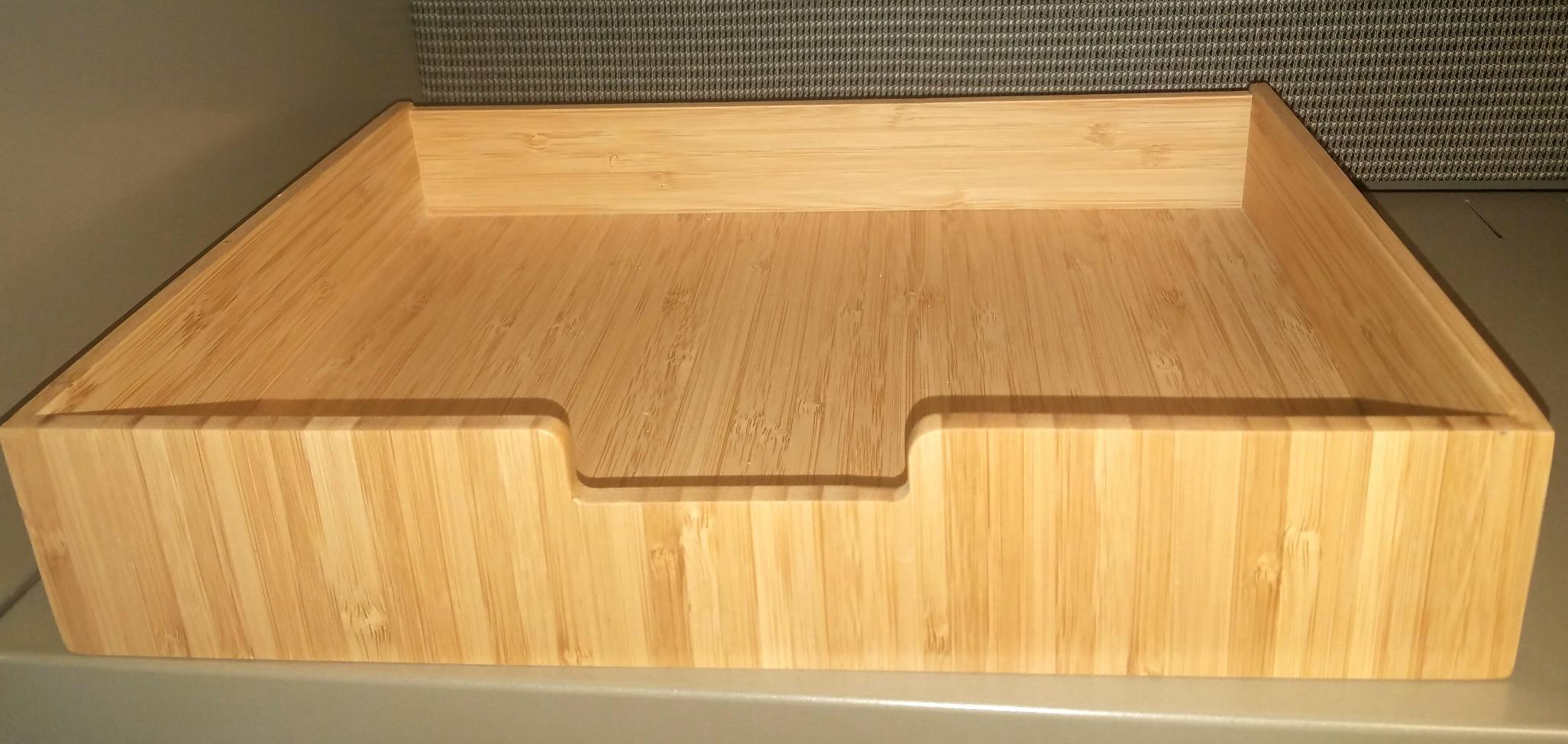 MobileVision Bamboo Drawer Large, Monitor Stand & Stackable Storage Solution for office products pens, pencils, scissors, notepads, business cards and more customer photo 1