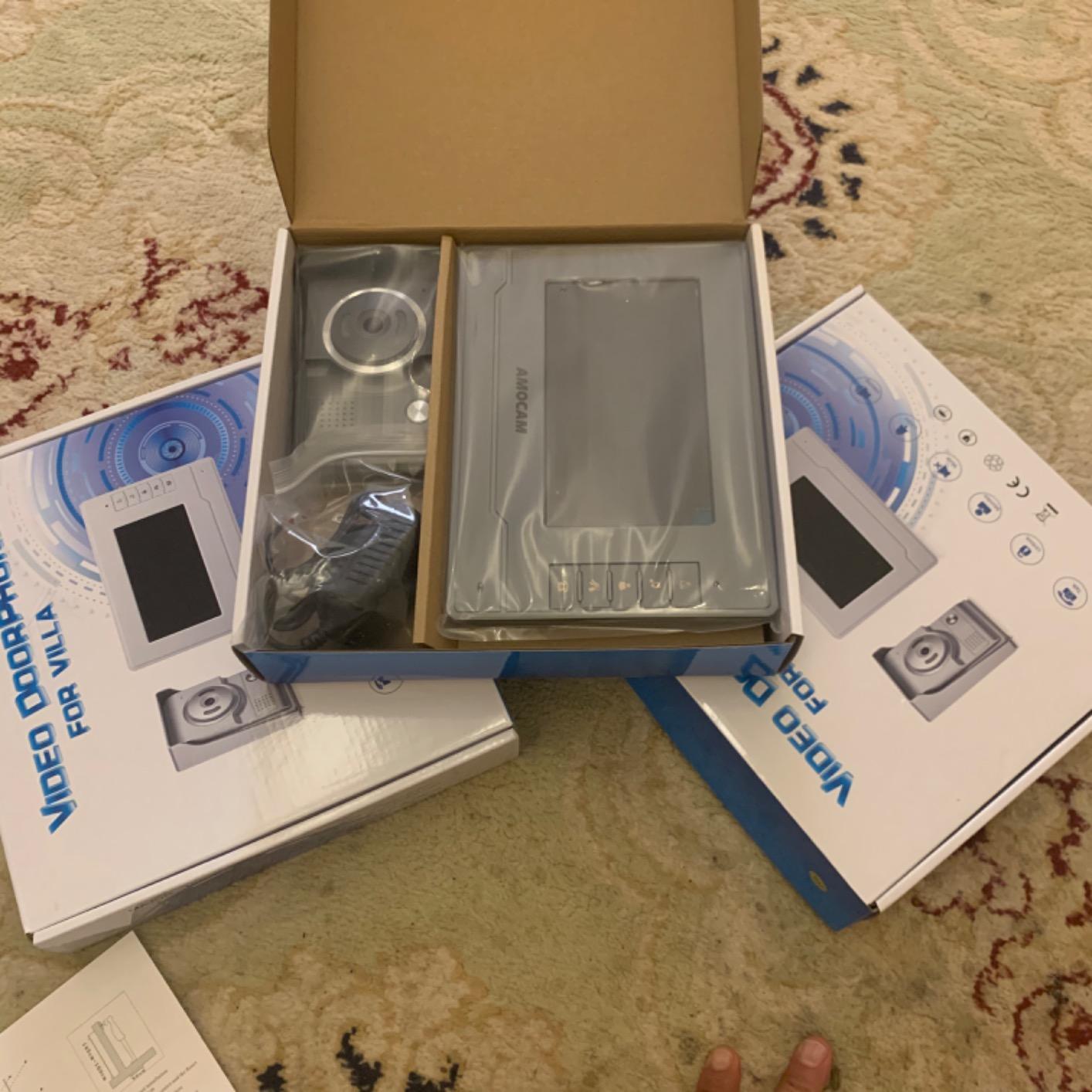 Video Intercom System, Wired 7 Inches Monitor Video doorphone Doorbell System,Video Door Phone HD Camera Kits Support Unlock, Monitoring, Dual-Way Intercom for Villa House Office Apartment customer photo 1