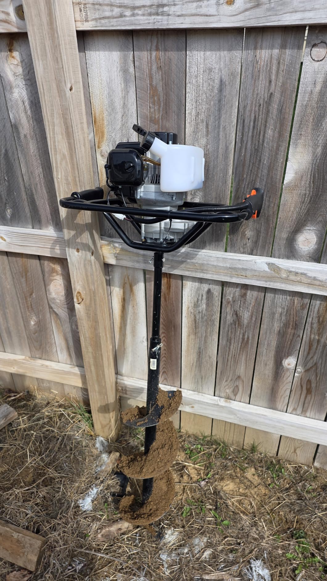 DC HOUSE 52cc 1800W Gas Powered Earth Auger EPA Certified Post Hole Digger, with 2 Drill Bits 6