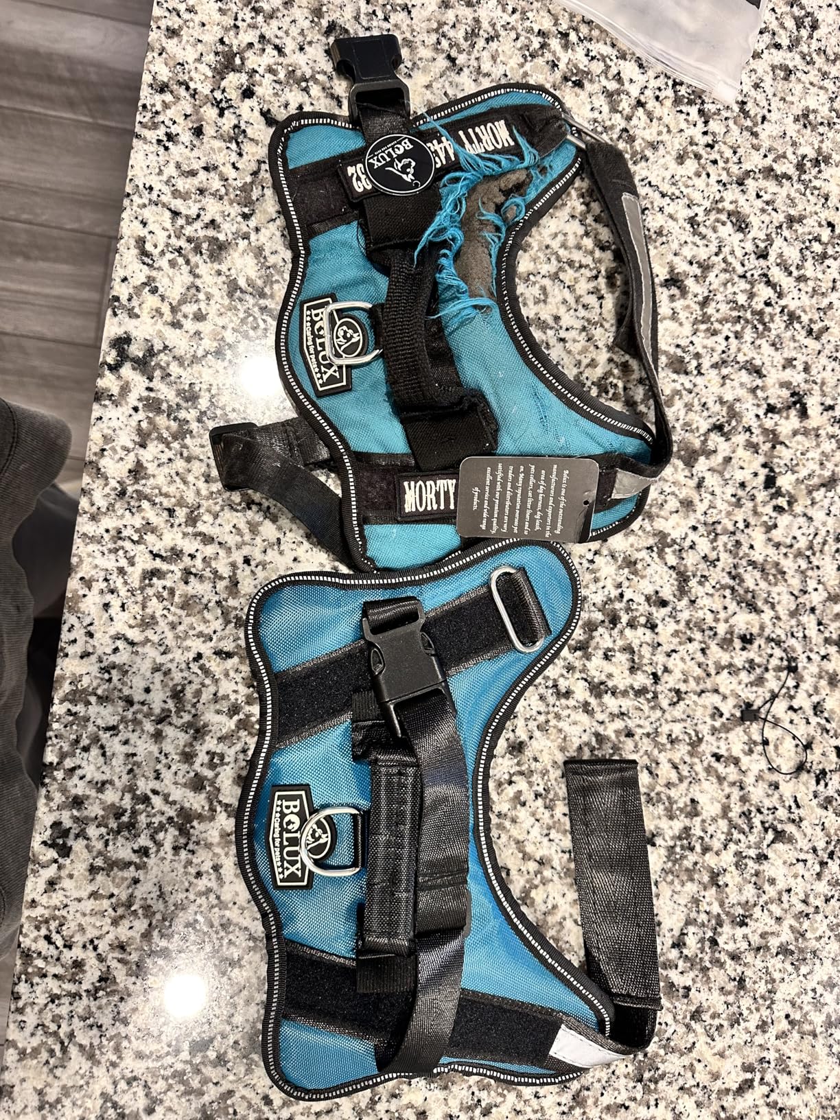 Bolux Dog Harness, No-Pull Reflective Dog Vest, Breathable Adjustable Pet Harness with Handle for Outdoor Walking - No More Pulling, Tugging or Choking (Blue, S) customer photo 2