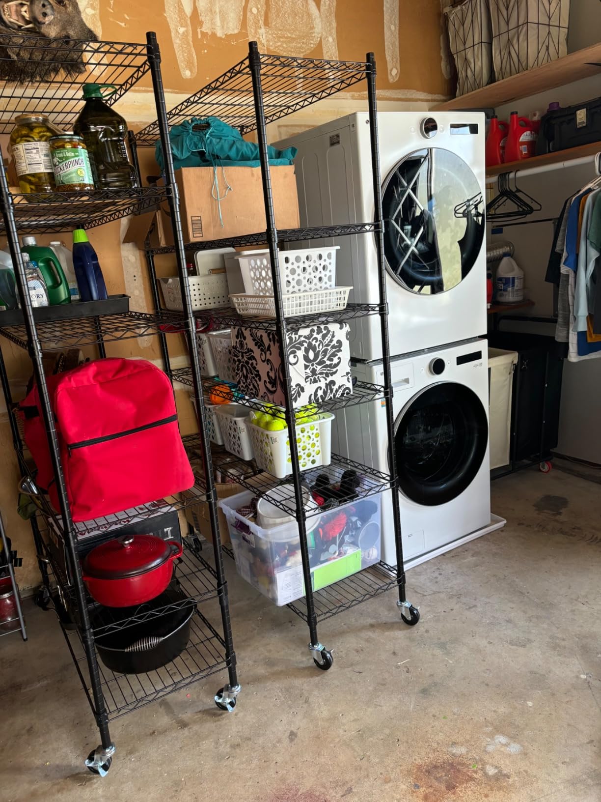 Meet perfect 6-Tier Storage Shelves NSF Certified Wire Shelving Unit on Wheels Heavy Duty Metal Shelves Adjustable Steel Shelving 2100Lbs Capacity for Closet Pantry Basement- (18