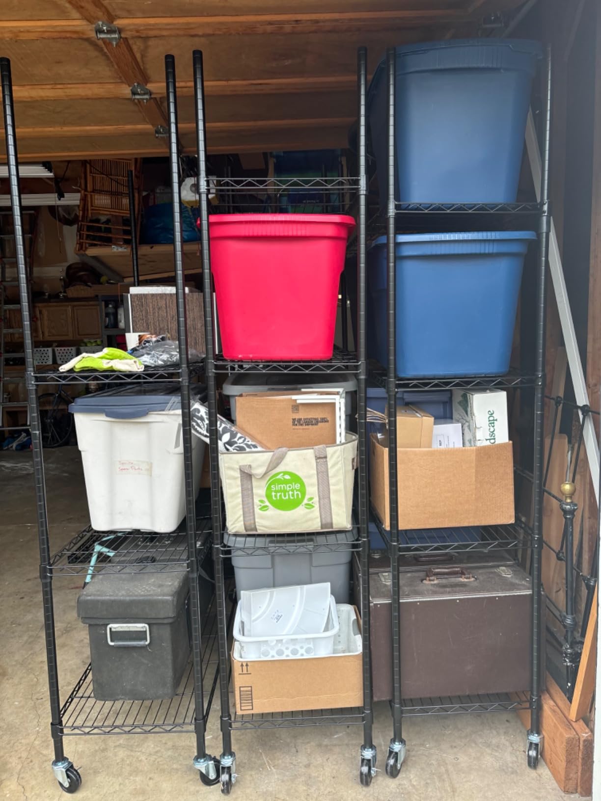 Meet perfect 6-Tier Storage Shelves NSF Certified Wire Shelving Unit on Wheels Heavy Duty Metal Shelves Adjustable Steel Shelving 2100Lbs Capacity for Closet Pantry Basement- (18