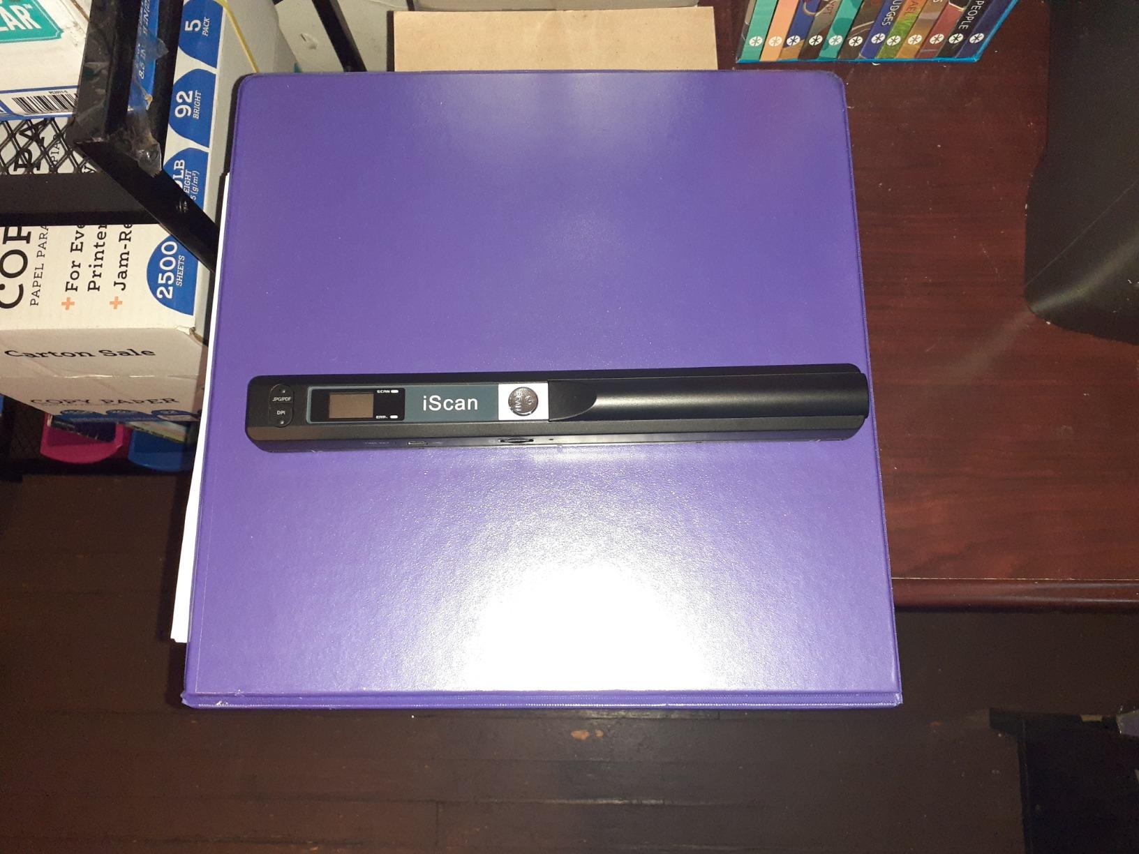 MUNBYN Portable Scanner, 900 DPI Photo Scanner for A4 Documents & Pictures, Wand Reader with 16G SD Card customer photo 1