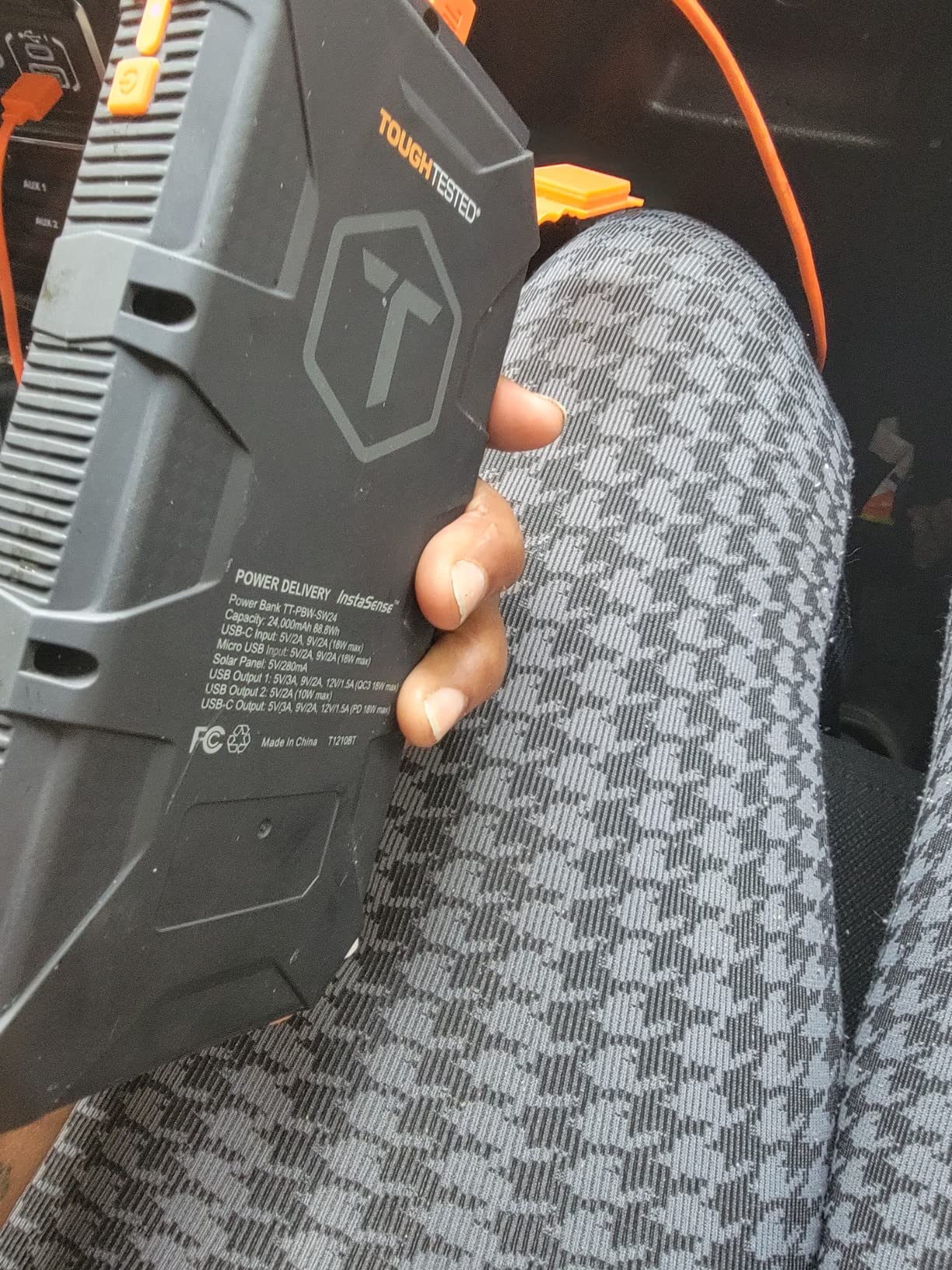 ToughTested Solar Power Bank 24000mAh, Fast Charging Portable Charger External Battery Pack with LED Flashlight, IP67 Waterproof Dustproof Shockproof for Camping, Travel & Emergency Use customer photo 1