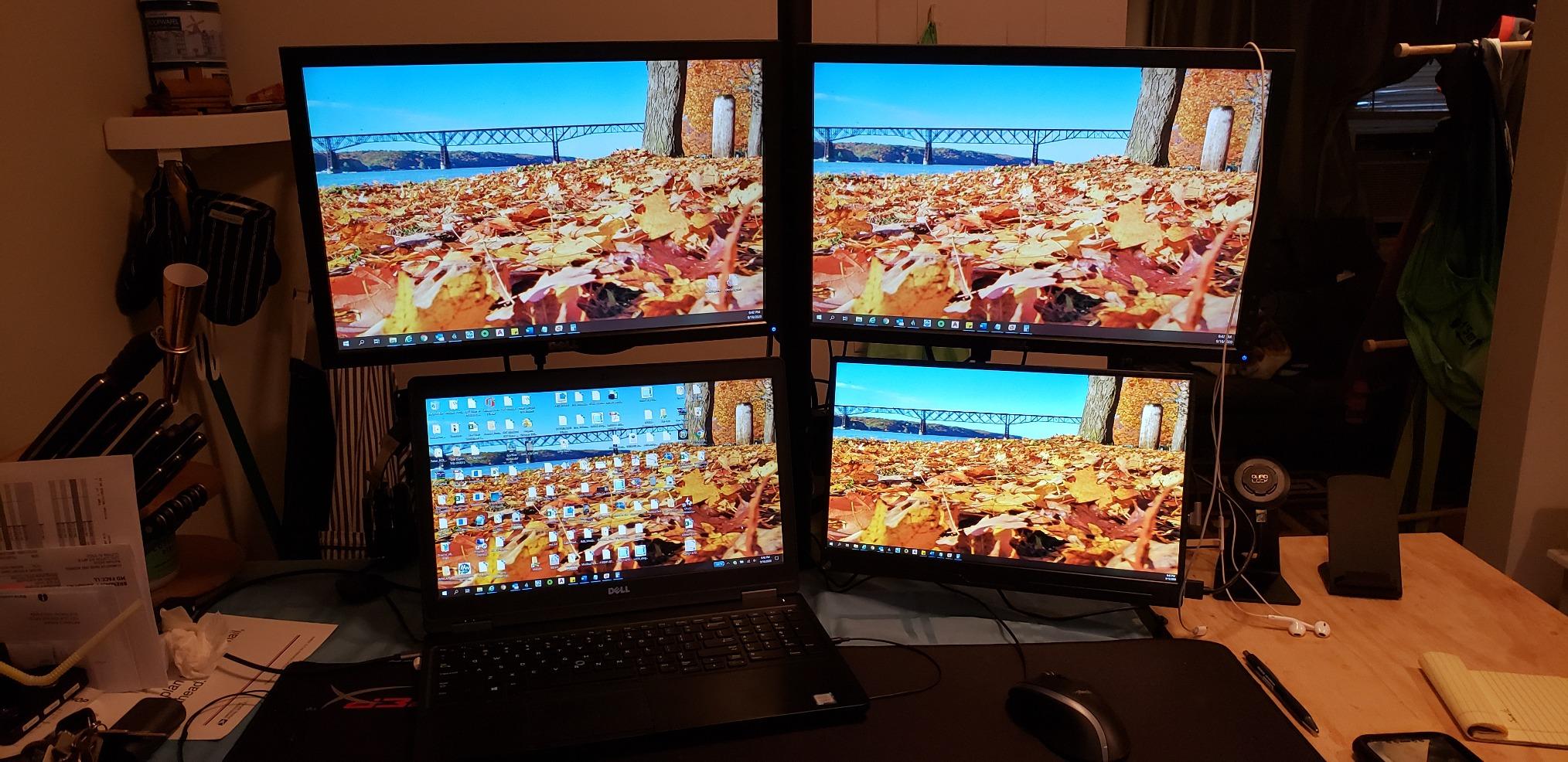 WALI Triple Monitor Mount, 3 Monitor Desk Mount for 13-27 inch Computer Screens, Holds up to 22 lbs, Triple Monitors Stand for Desk, with Tilt, Swivel, Rotation, VESA 75/100mm (M003S), Black customer photo 1