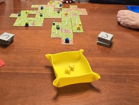 Collapsible Board Game Storage Bowls, Portable Folding Tray Accessory Holds Tabletop Bits, Components, Pieces, Dices for Classic & Modern Gaming, RPG Roleplaying (Macoron Color) customer photo 1