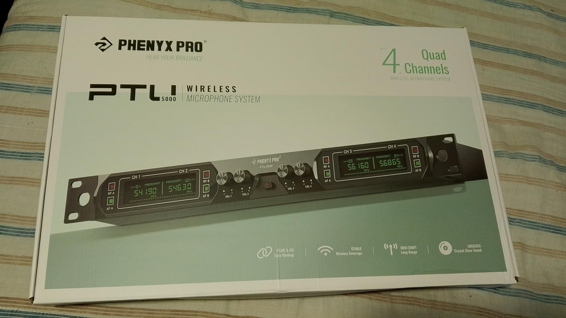 Phenyx Pro Wireless Microphone System, 4-Channel UHF Wireless Mic with 4 Handheld Dynamic Microphones, 260ft Range customer photo 2