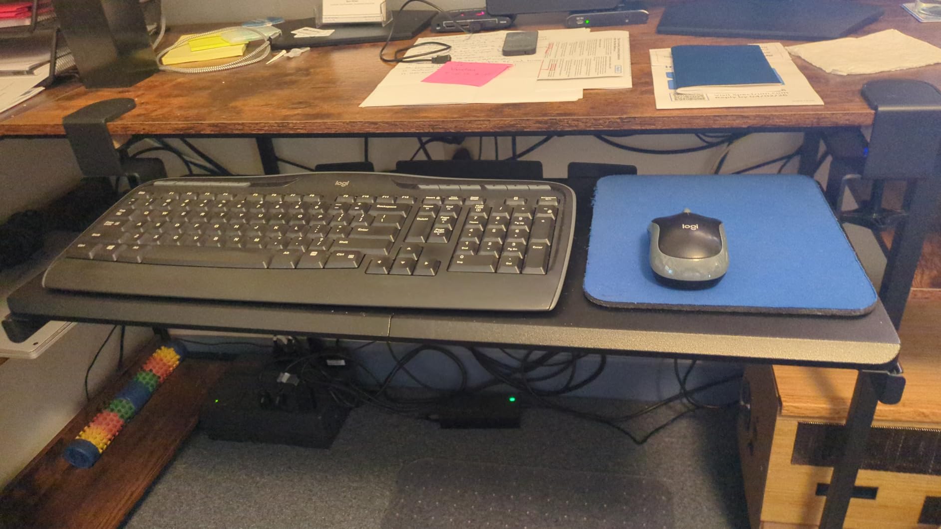 VIVO Large Keyboard Tray Under Desk Pull Out with Extra Sturdy C Clamp Mount System, 27 (33 Including Clamps) x 11 Inch Slide-Out Platform Computer Drawer for Typing, Black, MOUNT-KB05E customer photo 2