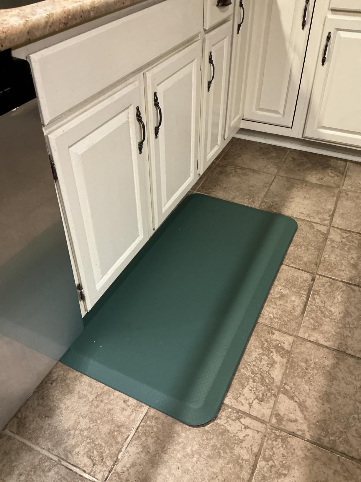 KANGAROO Thick Ergonomic Anti Fatigue Mats for Kitchen Floor, Cushioned Standing Office Desk Mat, Waterproof Scratch Resistant Topside, Supportive All Day Comfort Padded Foam Rugs, 17x24, Black customer photo 1