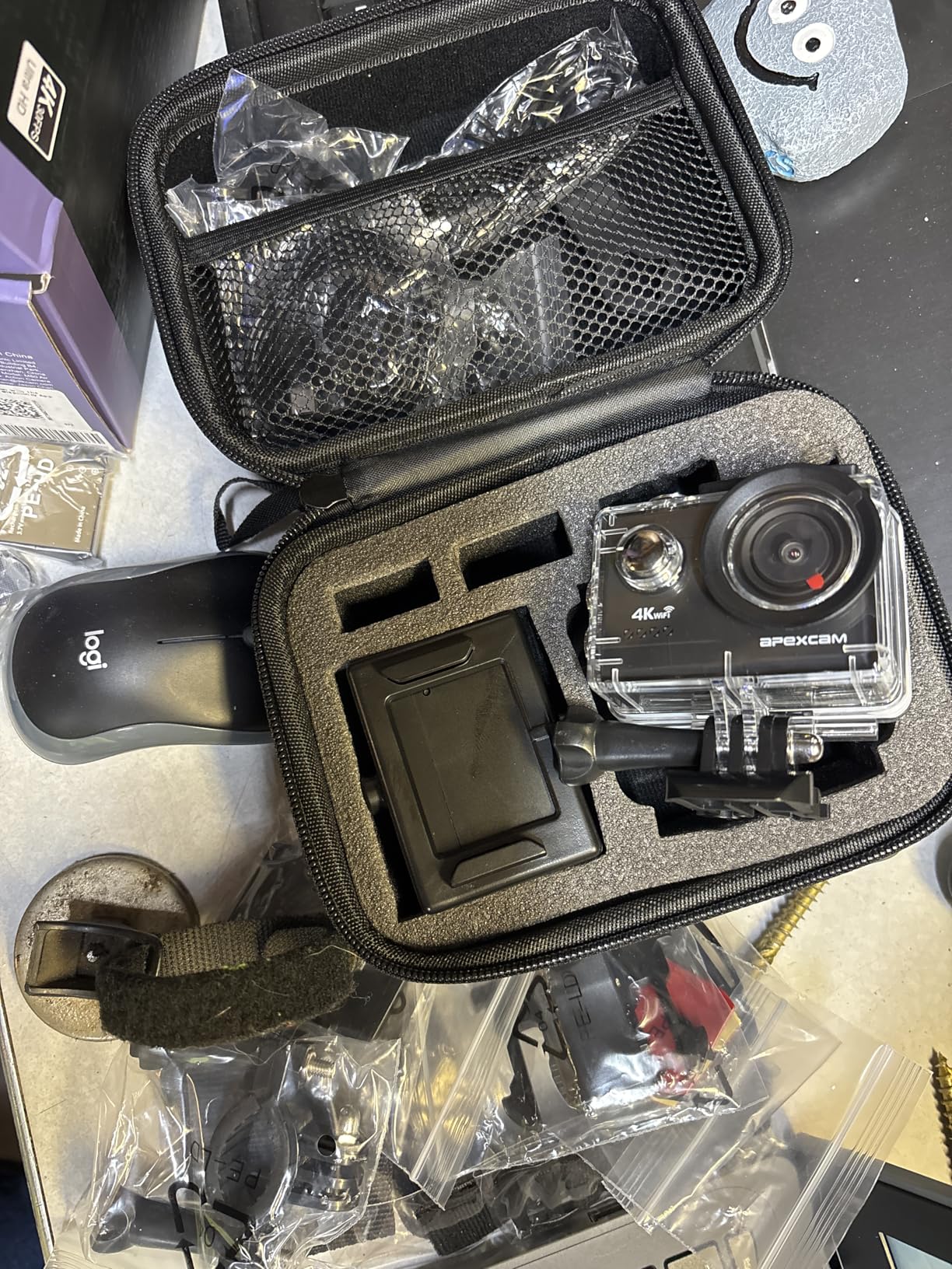 Apexcam Action Camera 4K Sports Cameras 20MP 40M WiFi Waterproof Underwater Camera with 2.4G Remote Control 2 Batteries 2.0'' LCD Camera with Mounting Accessories Kit customer photo 1