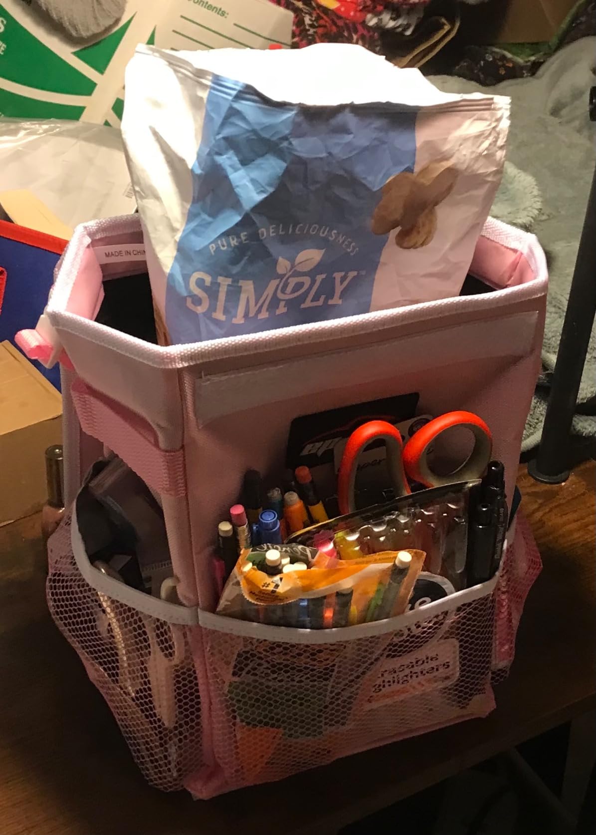 EPAuto Waterproof Car Trash Can with Lid and Storage Pockets, 2.5 Gallon, Black customer photo 2