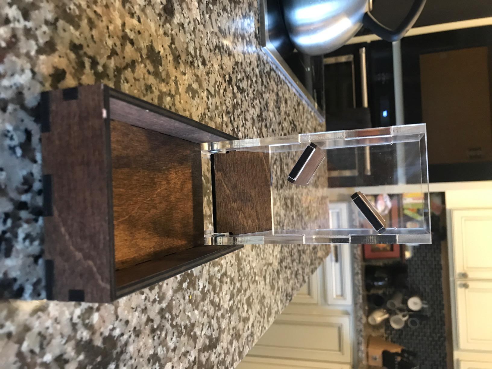 C4Labs Travel Portable Draw Bridge Dice Tower - Walnut customer photo 2