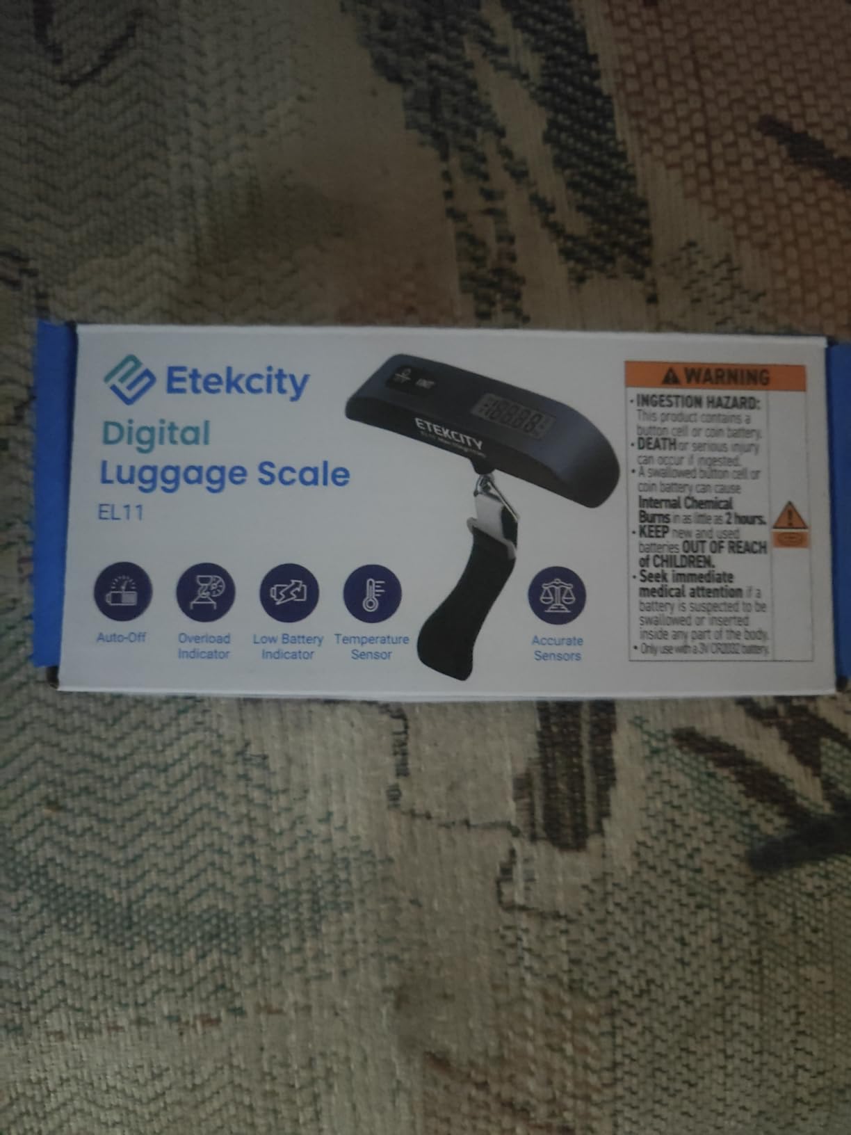 Etekcity Fishing Scale with Backlit LCD Display, 110lb/50kg Digital Electronic Hanging Hook Scale with Batteries and Carry Pouch Included, Black, Non-Slip Handle customer photo 1