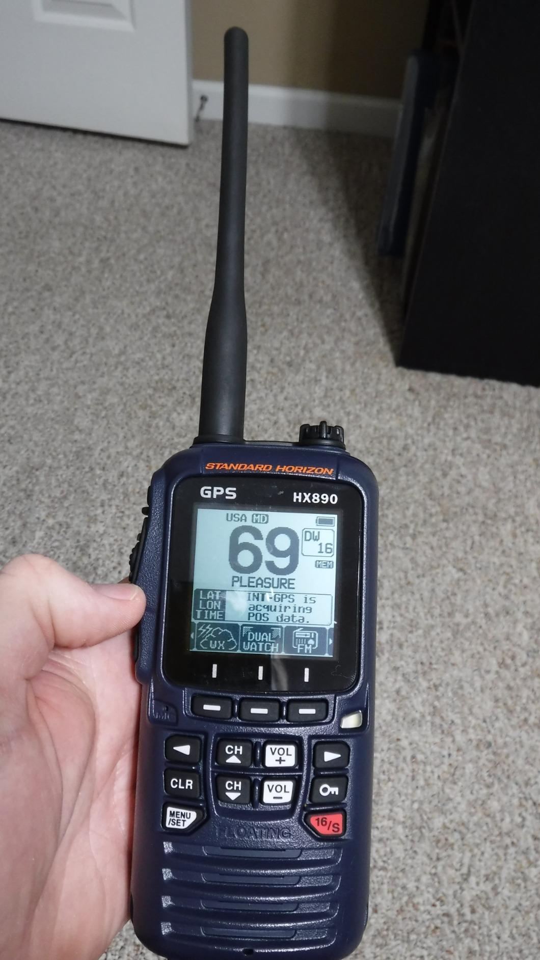 Standard Horizon HX890 Handheld VHF Navy Blue - Floating 6 Watt Class H DSC Two Way Radio customer photo 1