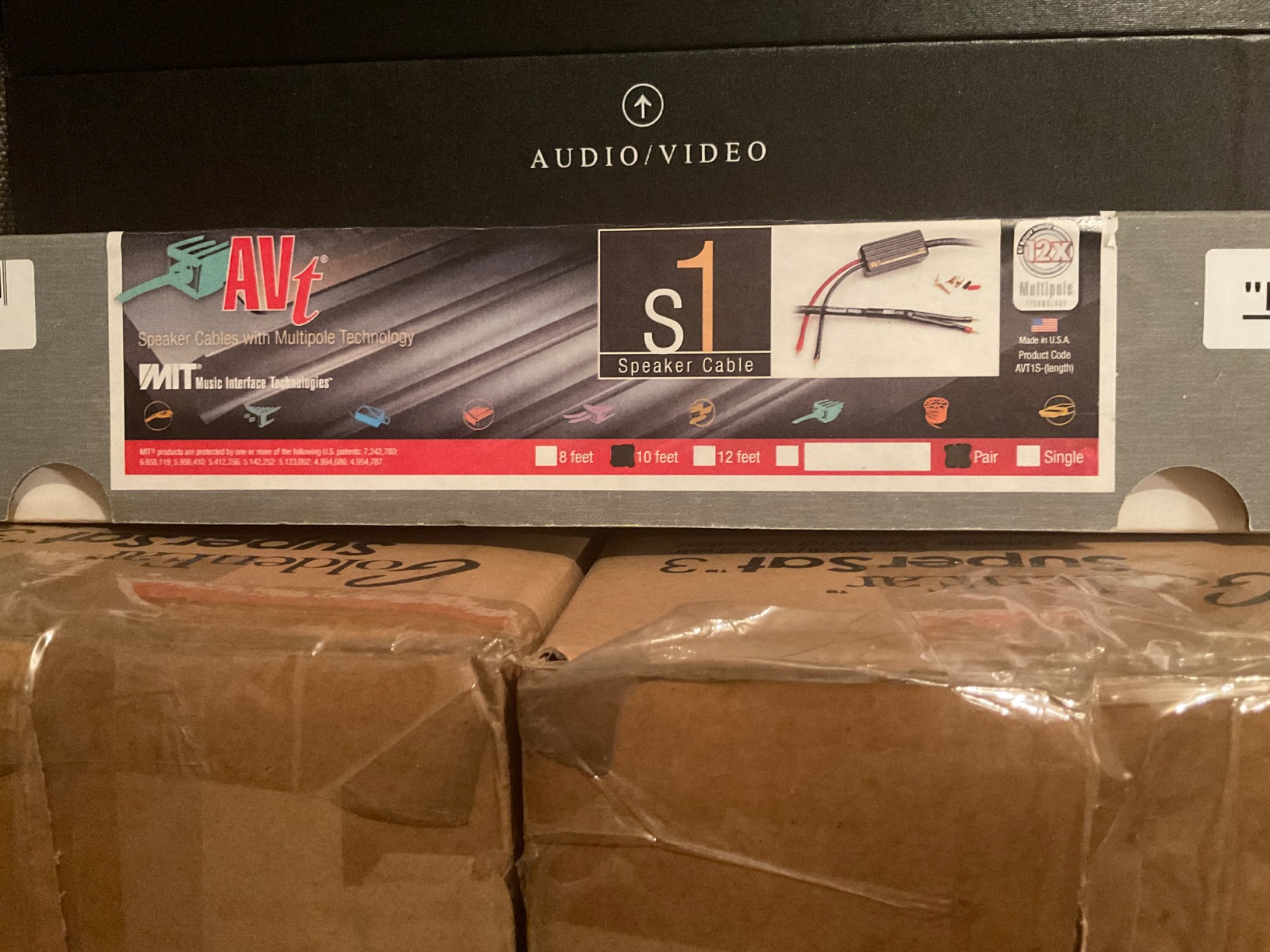 SKW A Pair Audiophile Speaker Cable, Convertible Banana Spade Gold Plated Connector, Nylon Braid, HiFi Quality Cable (8.2ft/2.5M, 2 Cables for 2 Speakers) customer photo 1