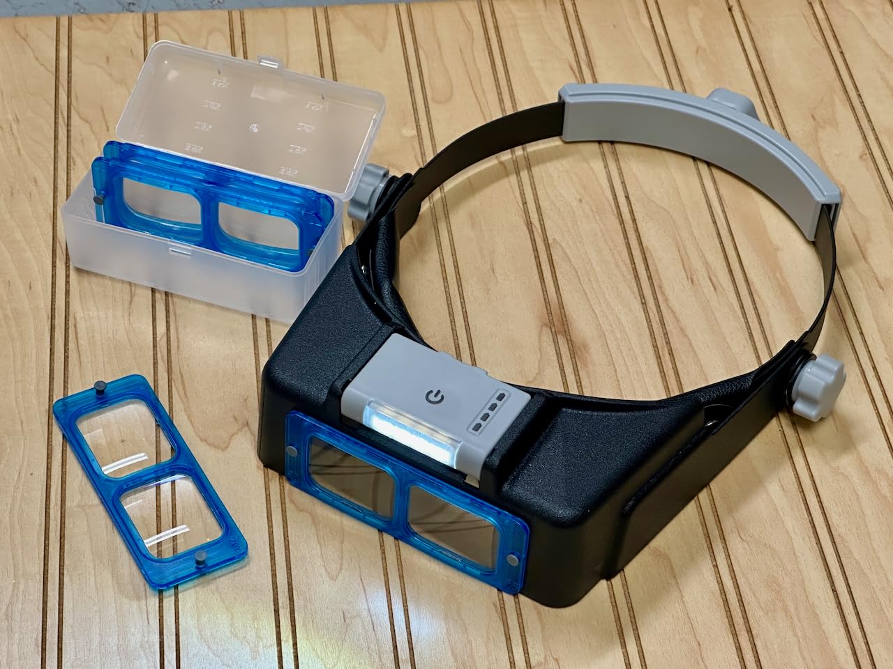 Headband Magnifier Double Lens Head-Mounted Reading Magnifier Loupe Jewelry Visor Opitcal Glass Binocular Magnifier with Lens Magnification-1.5X 2X 2.5X 3.5X customer photo 2