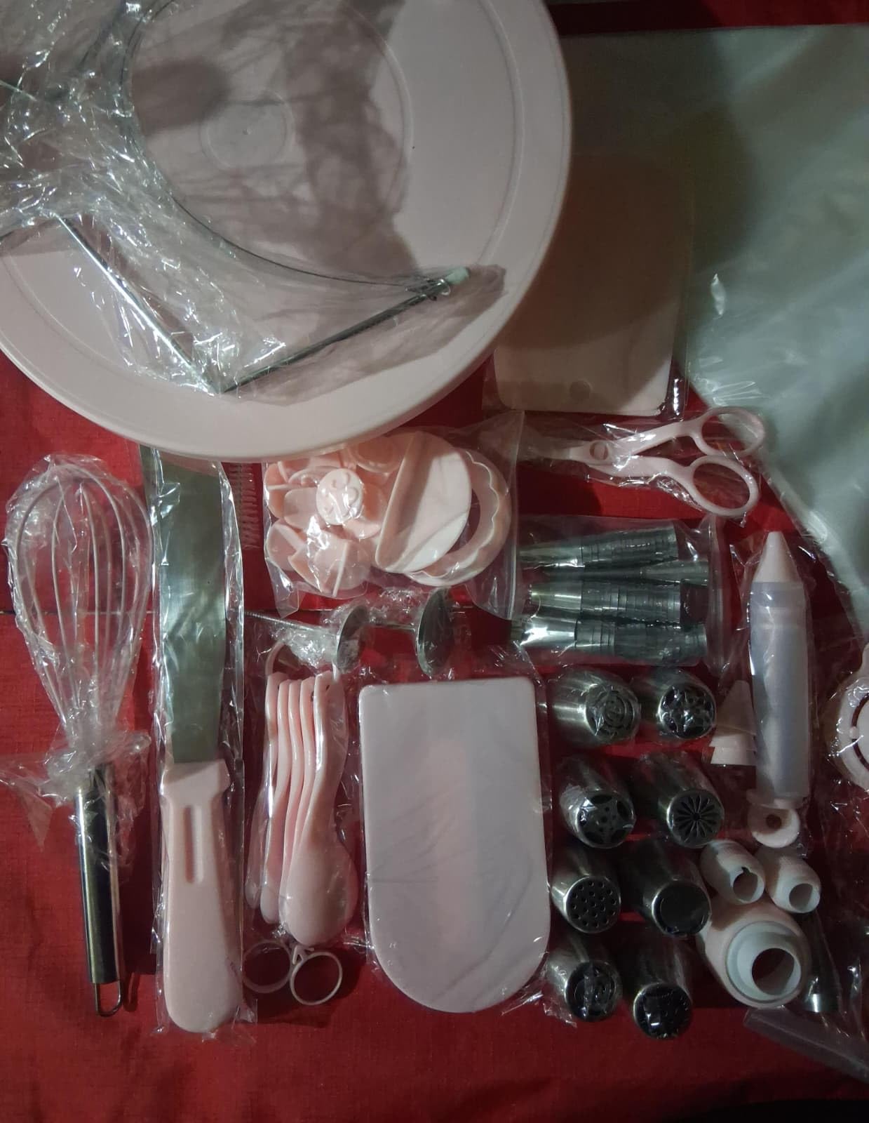 Kootek 71PCs Cake Decorating Kit, Baking Supplies Tools - Includes Cake Stand Turntable, 12 Icing Piping Tips Set, 2 Frosting Spatulas, 3 Scrapers, 50+2 Piping Bags, Coupler, Video Tutorial, Booklet customer photo 2