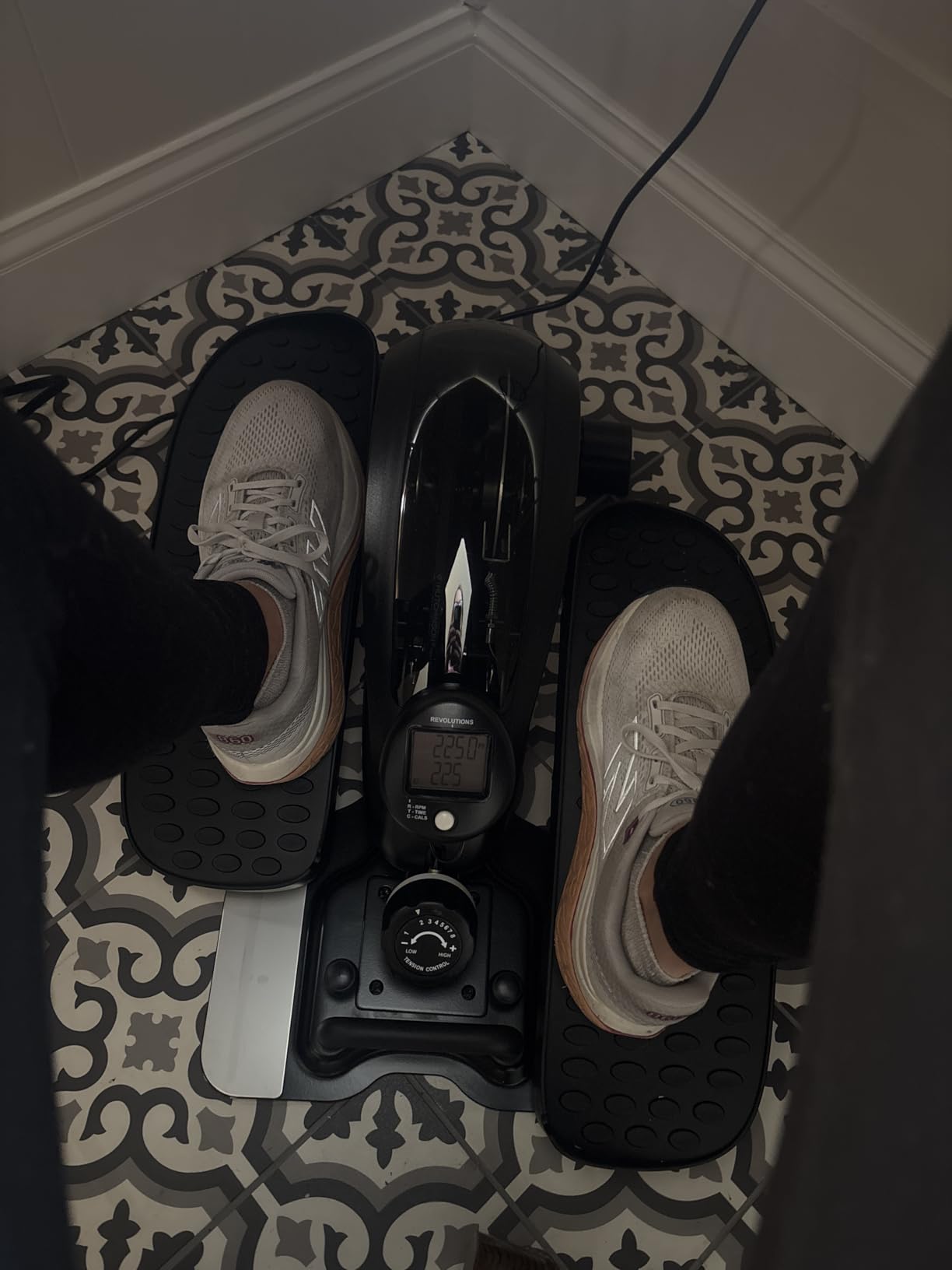 DeskCycle Under Desk Elliptical Machine up to 40 lbs Magnetic Resistance Foot Pedaler, Ultra-Smooth & Silent Seated Leg Exerciser, Heavy Duty Non-Sliding Steel Frame customer photo 1