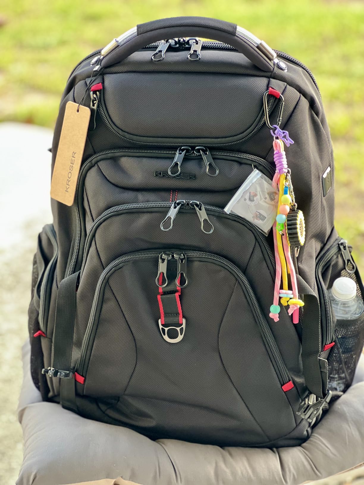 KROSER Travel Laptop Backpack 17.3 Inch XL Computer Backpack with Hard Shell Saferoom RFID Pockets Water-Repellent Business College Daypack Stylish Bag for Men/Women-Black customer photo 1