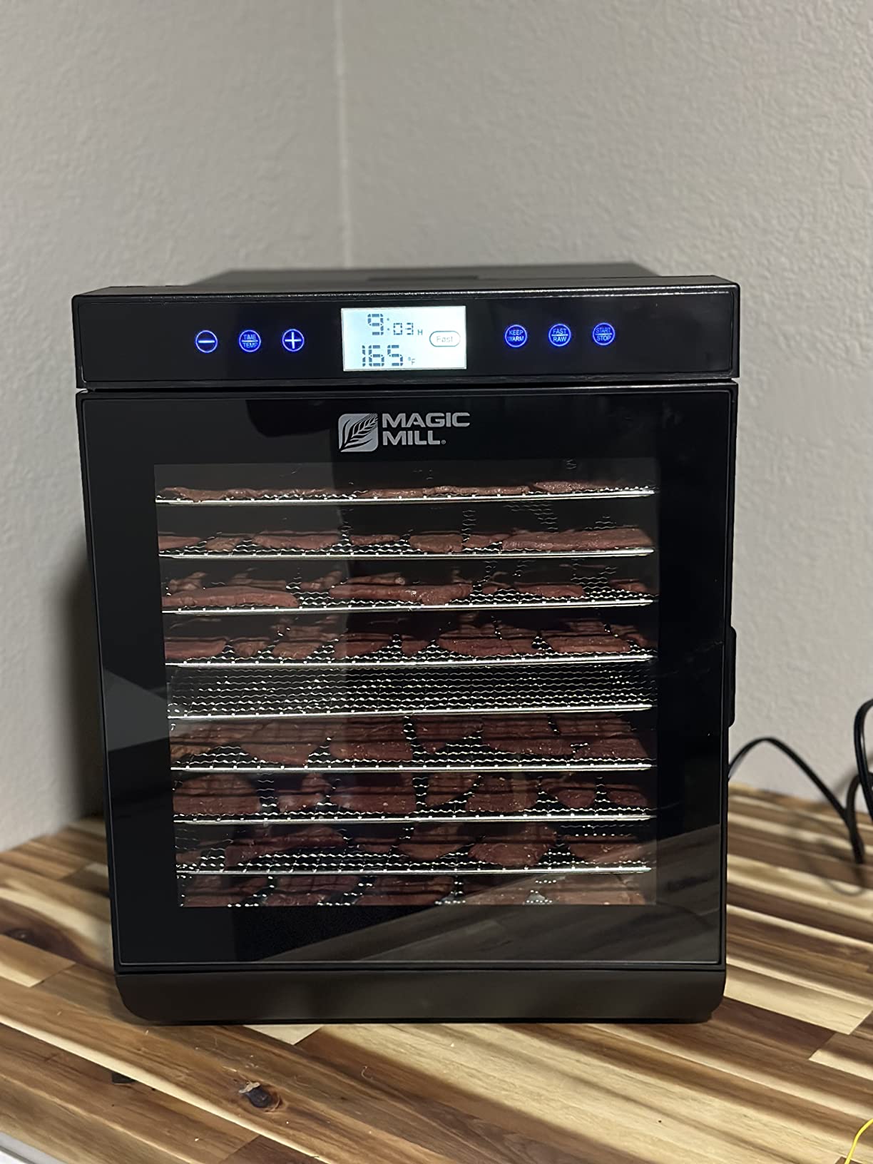 Magic Mill Premium Food Dehydrator Machine (10 Extra-Large Stainless Steel Trays) 700W Dryer for Beef Jerky, Fruits, Vegetables, Dog Treats, 48 Hour Digital Timer - 95°-167° Temperature Control customer photo 2