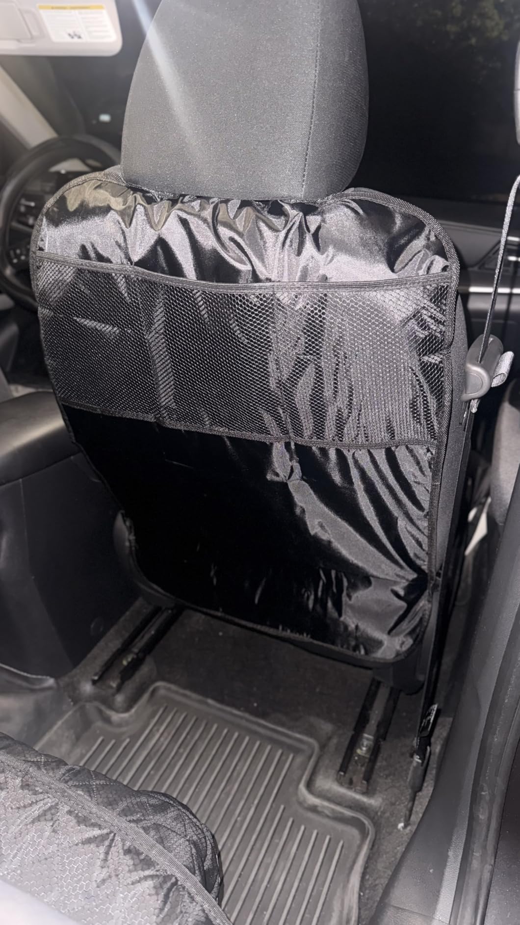 lebogner Back Seat Cover For Kids + 3 Pocket Storage Organizer, 2 Pack X-Large Waterproof Kick Mats Backseat Protector, Car Seat Back Protectors For Vehicles To Protect From Dirt, Mud & Scratches customer photo 1