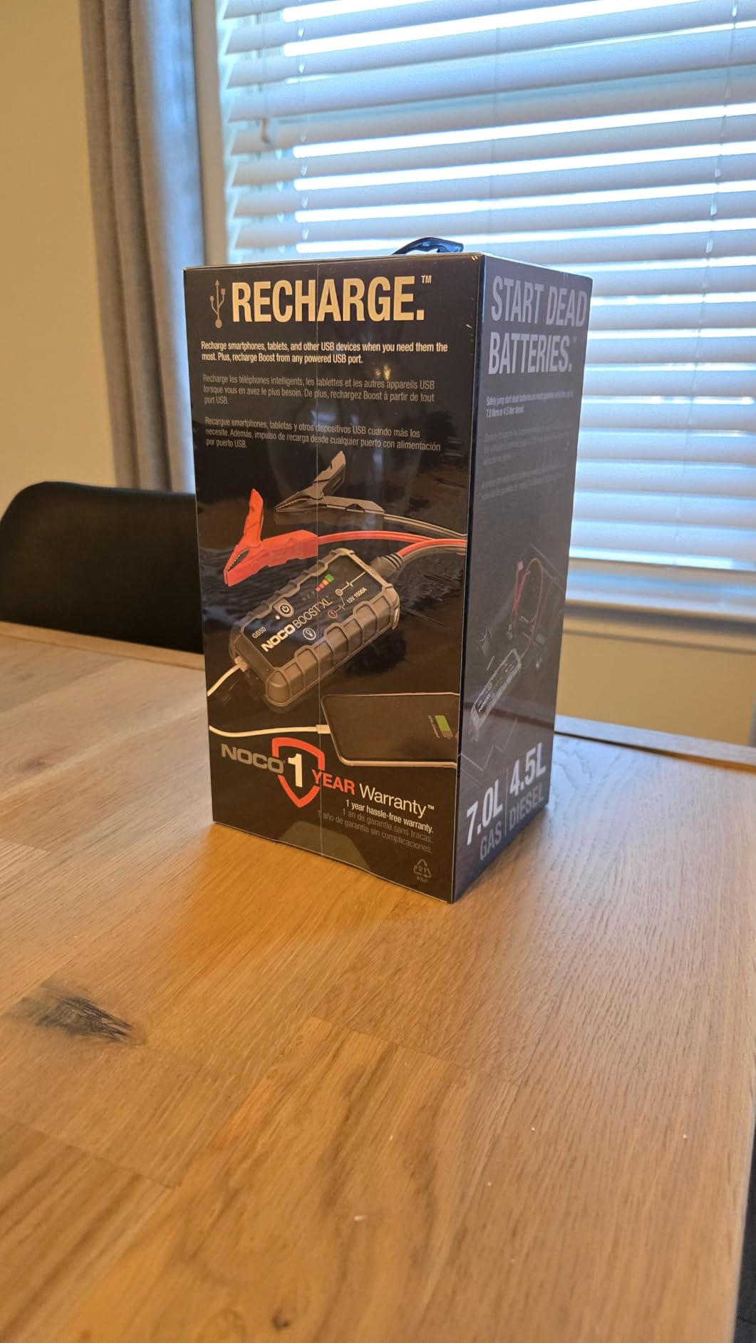 NOCO Boost GB50: 1500A UltraSafe Jump Starter - 12V Lithium Battery Booster Pack, Portable Jump Box, Power Bank & Jumper Cables - for 7.0L Gas and 4.5L Diesel Engines customer photo 1