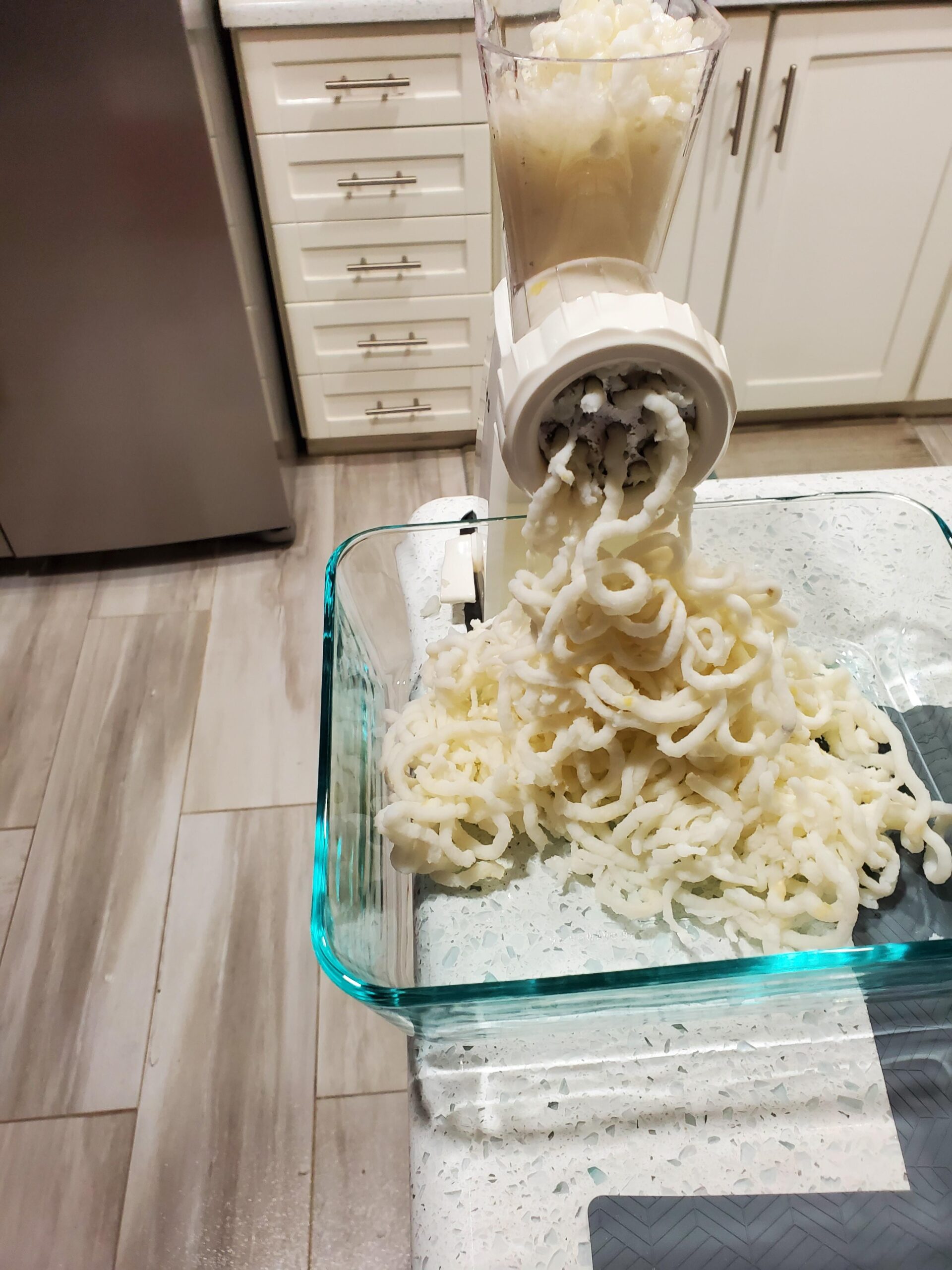 LHS Manual Meat Grinder with Stainless Steel Blades Heavy Duty Powerful Suction Base for Home Use Fast and Effortless for All Meats-White customer photo 2