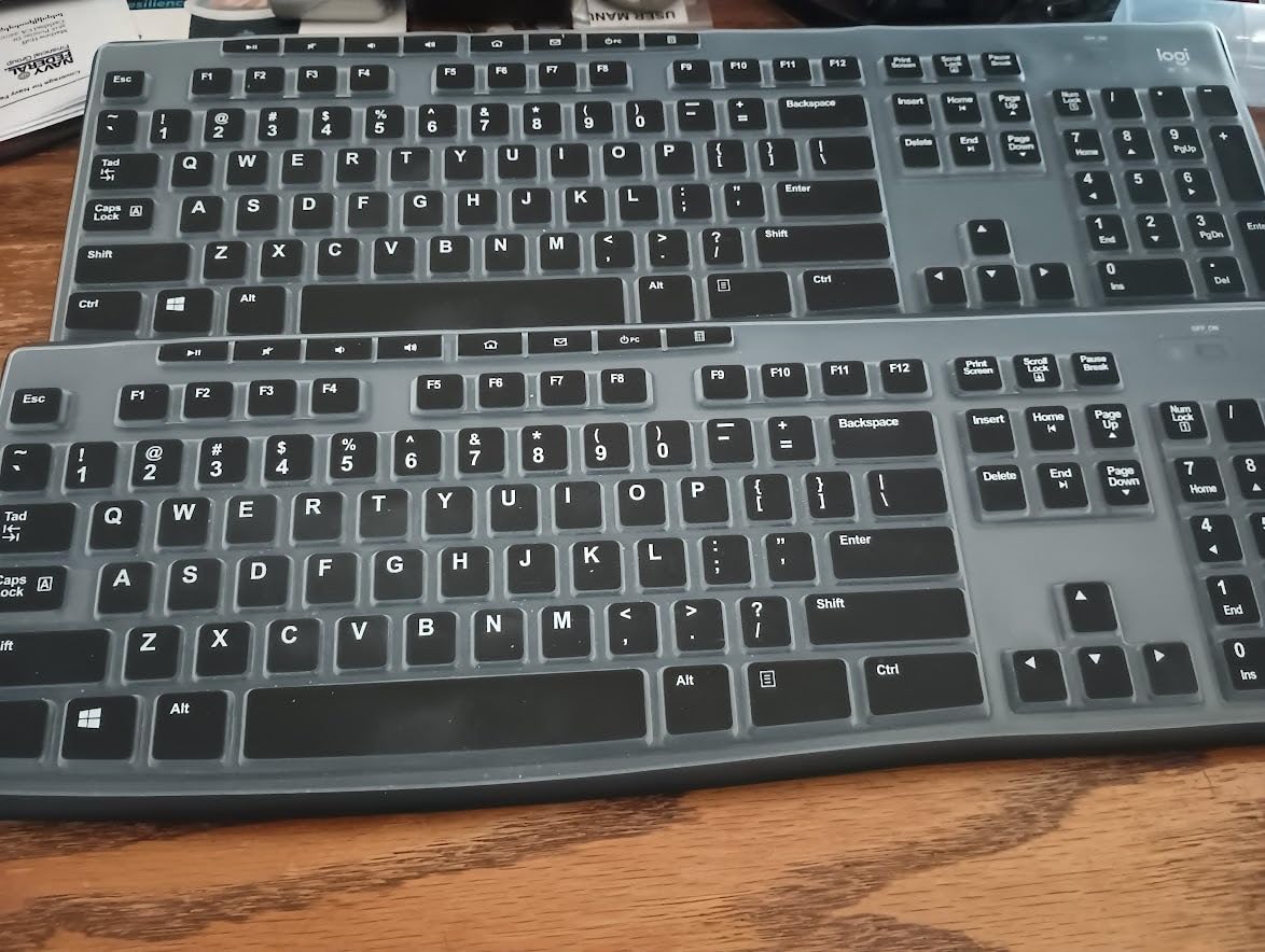 Ultra Thin Desktop PC Silicone Clear Keyboard Cover Skin Protector Compatible for Logitech MK270 Wireless Keyboard & Logitech K200 K260 K270 MK200 MK260 Keyboard (NOT for Other Desktop Keyboards) customer photo 1