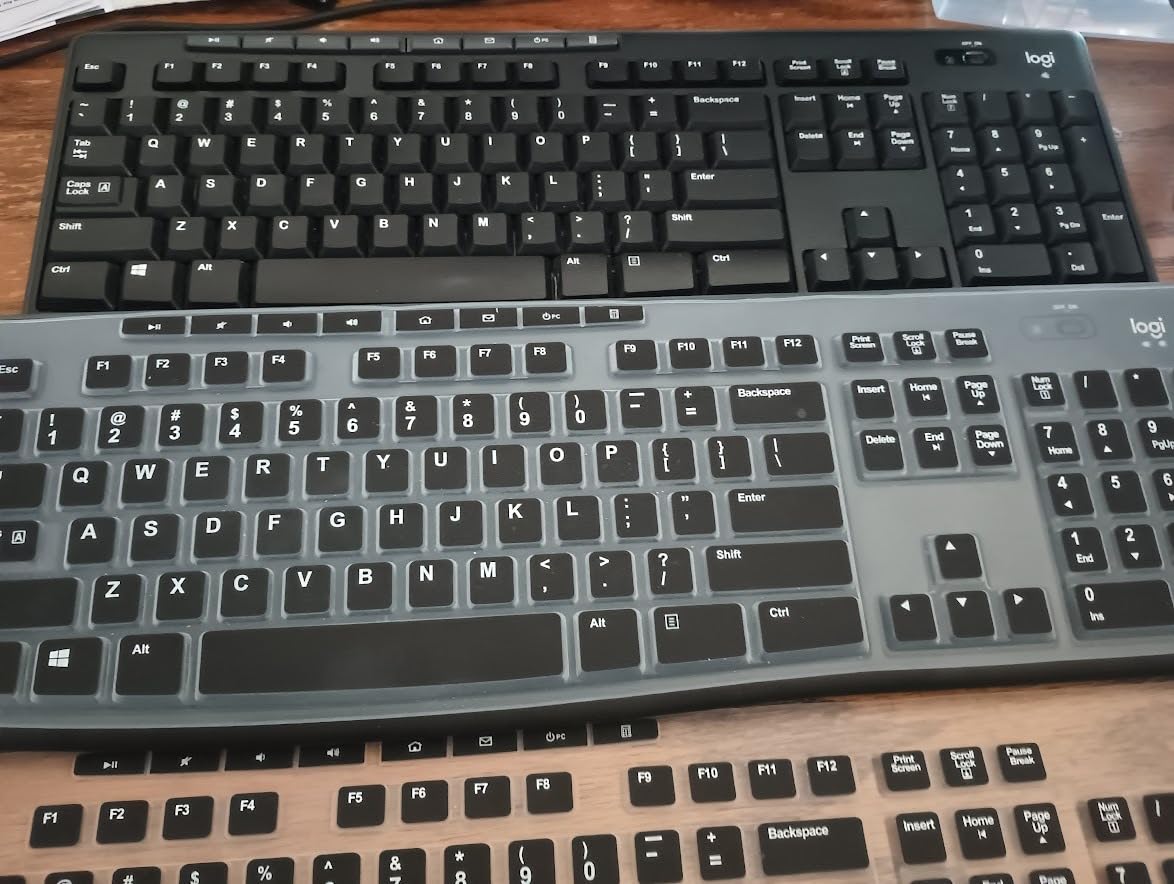 Ultra Thin Desktop PC Silicone Clear Keyboard Cover Skin Protector Compatible for Logitech MK270 Wireless Keyboard & Logitech K200 K260 K270 MK200 MK260 Keyboard (NOT for Other Desktop Keyboards) customer photo 2