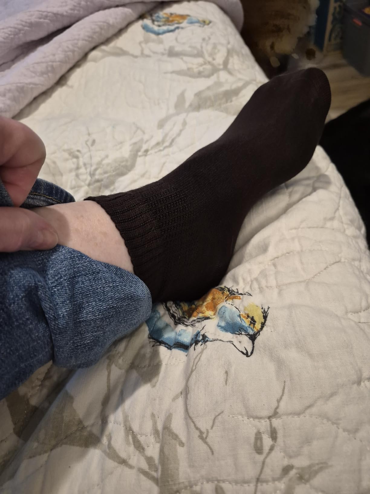 Hugh Ugoli Diabetic Socks for Women Rayon Derived from Bamboo, Soft, Ankle, Thin, Wide, Loose, Non-Binding Top, 4-8 Pairs customer photo 2