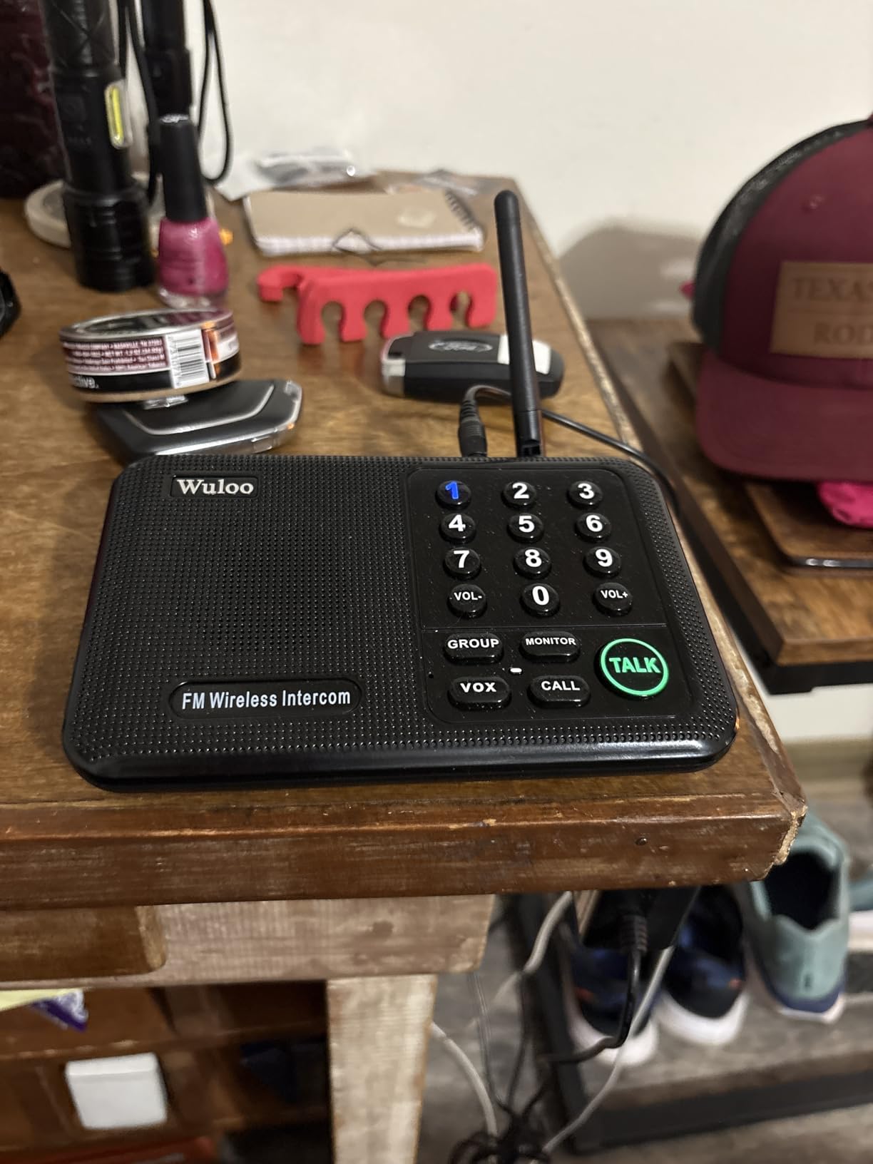 Wuloo Intercoms Wireless for Home 5280 Feet Range 10 Channel 3 Code, Wireless Intercom System for Home House Business Office, Room to Room Intercom, Home Communication System (6 Packs, Black) customer photo 1