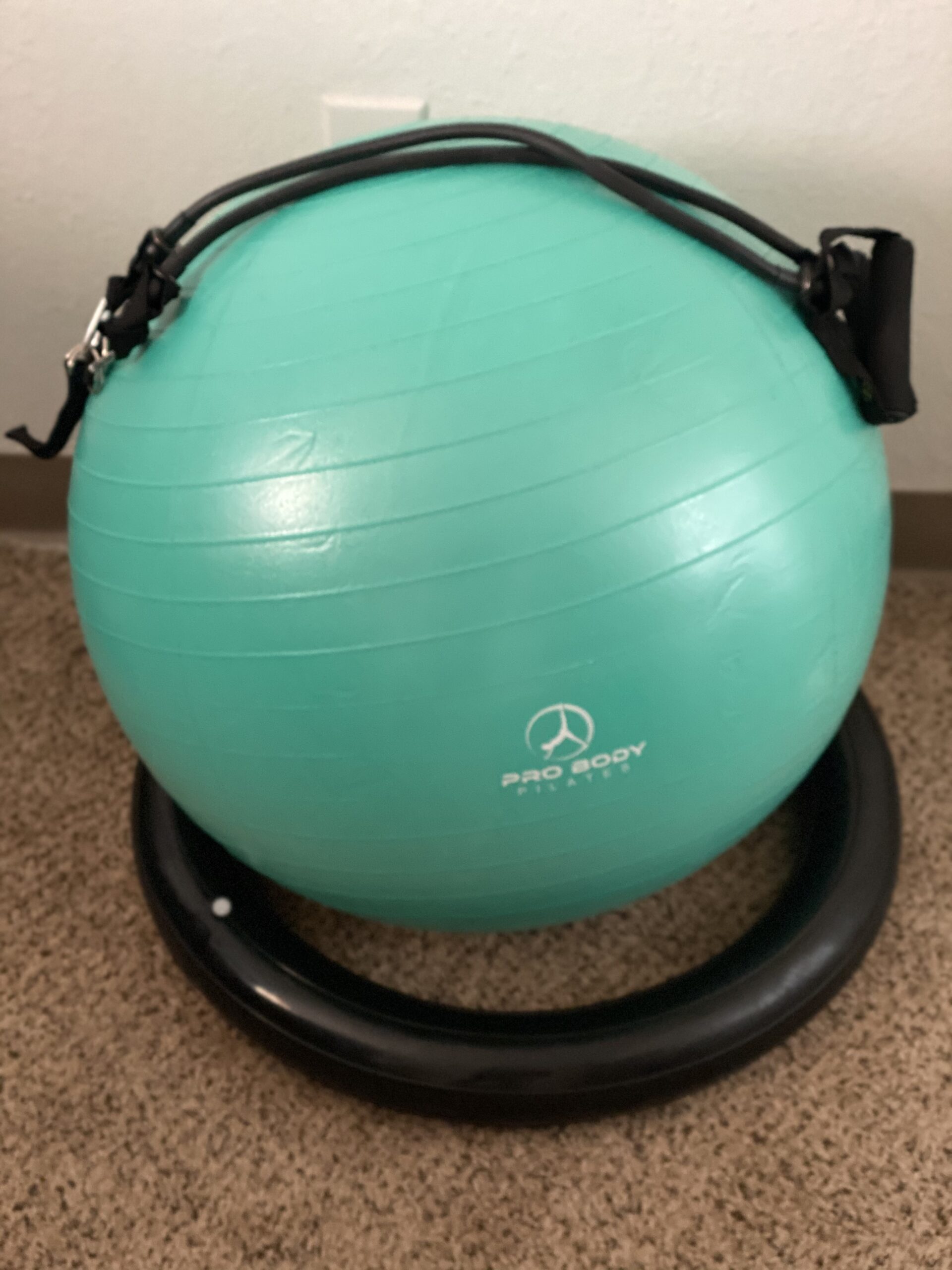 ProBody Pilates Yoga Ball Chair, Exercise Ball Chair with Base or Stand for Home Office Desk Sitting or Workout, Balance Ball & Stability Ball Seat for Back, abs customer photo 2