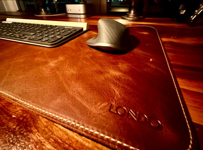 Londo Top Grain Leather Extended Mouse Pad - Large Desk Mat for Office & Gaming, Smooth Writing Surface, Non-Slip Base, Durable & Stylish Workspace Accessory customer photo 2
