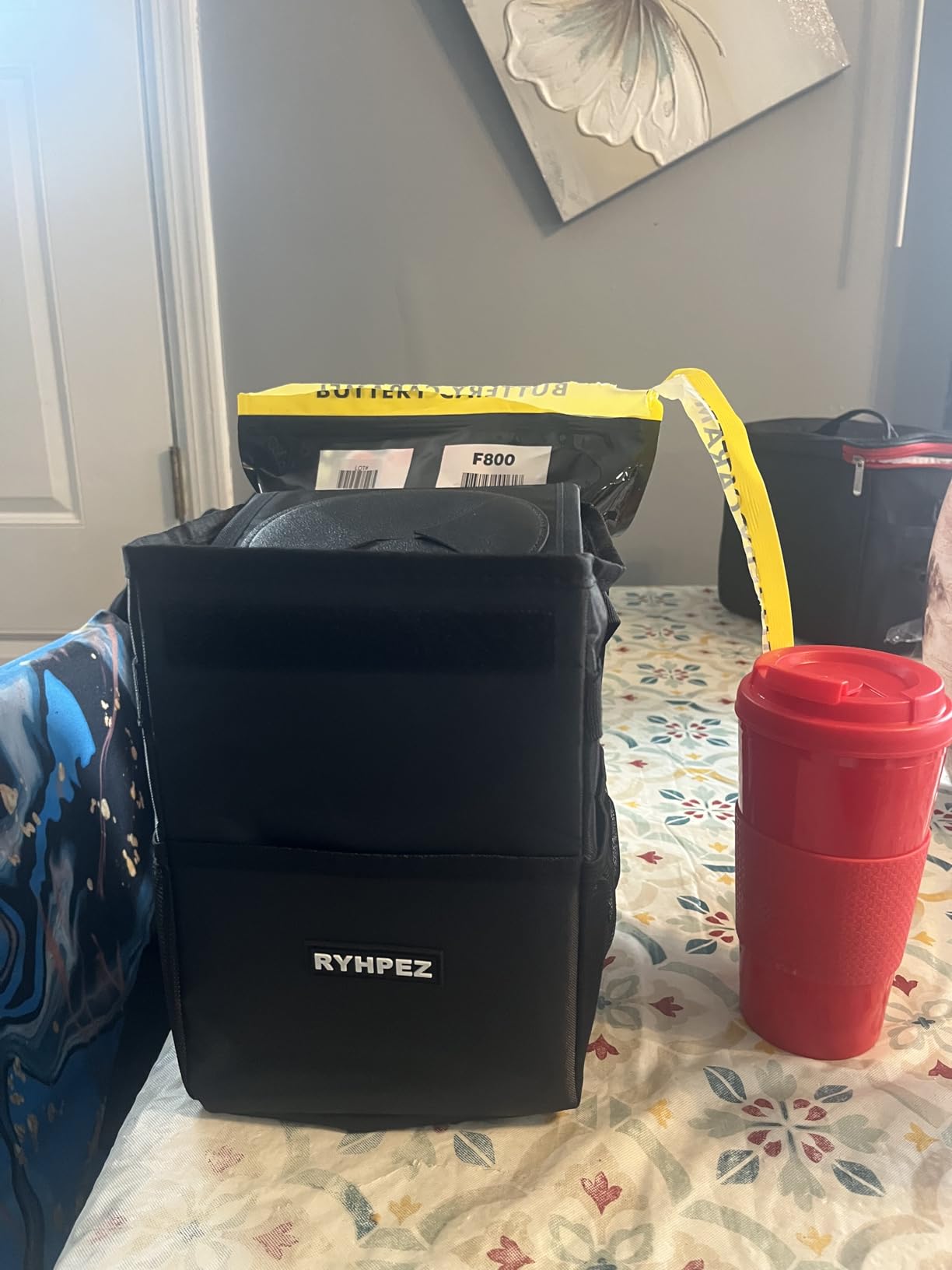 Ryhpez Car Trash Can with Lid - Leakproof Trash Bin Car Garbage Can, Collapsible Automotive Truck Organizer and Storage Bag Car Accessories for Women Men Road Trip Essentials customer photo 2