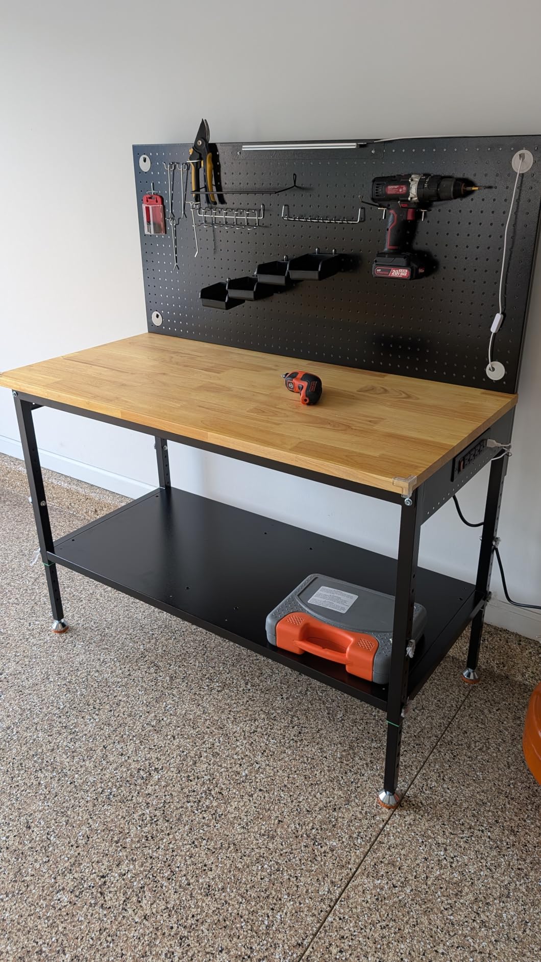 FRIMOONY Pegboard Hooks Assortment with Pegboard Bins, Peg Locks, for Organizing Various Tools, 80 Piece customer photo 1