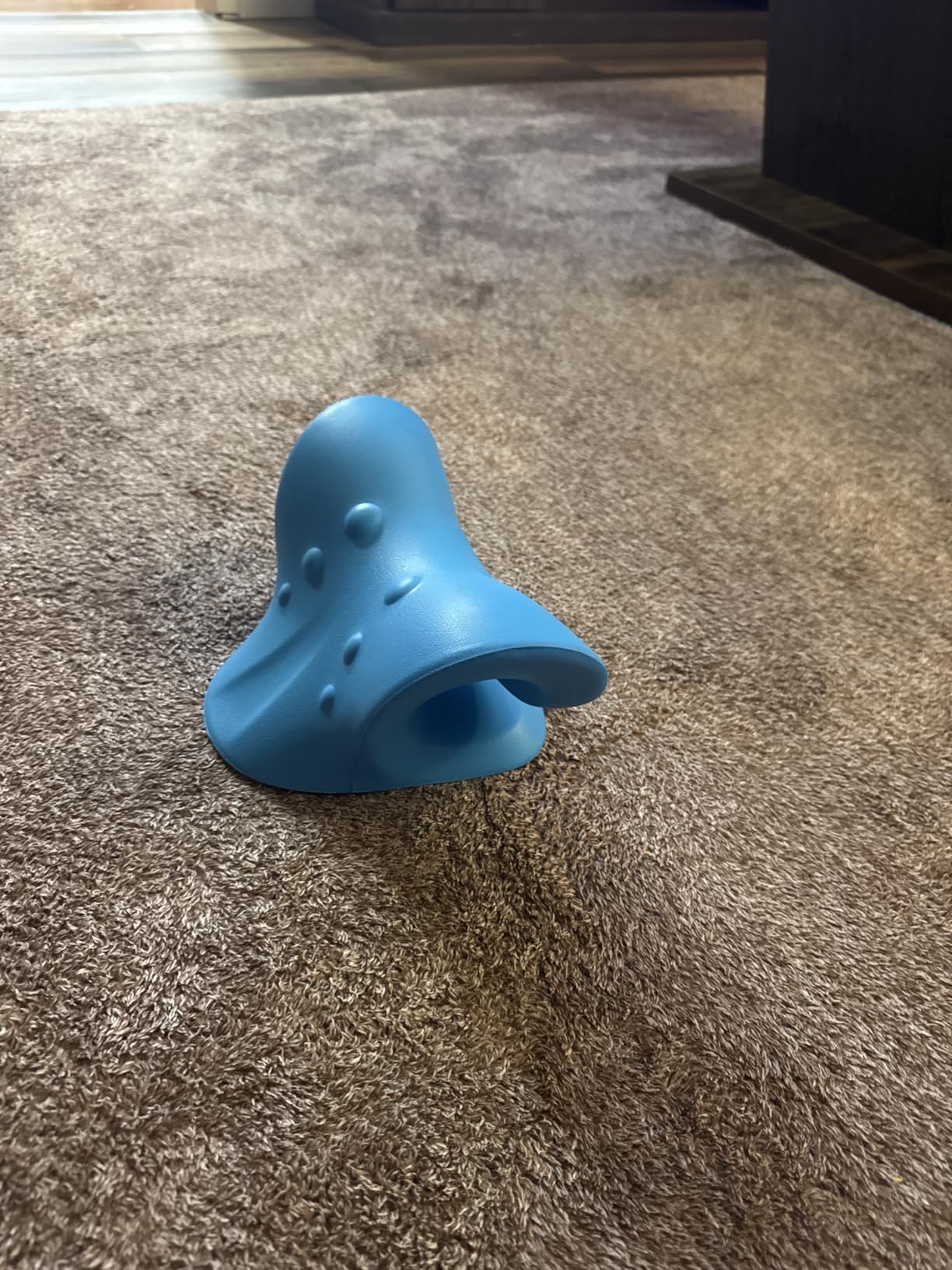 RESTCLOUD Neck and Shoulder Relaxer, Cervical Traction Device for TMJ Pain Relief and Cervical Spine Alignment, Chiropractic Pillow Neck Stretcher (Blue) customer photo 1