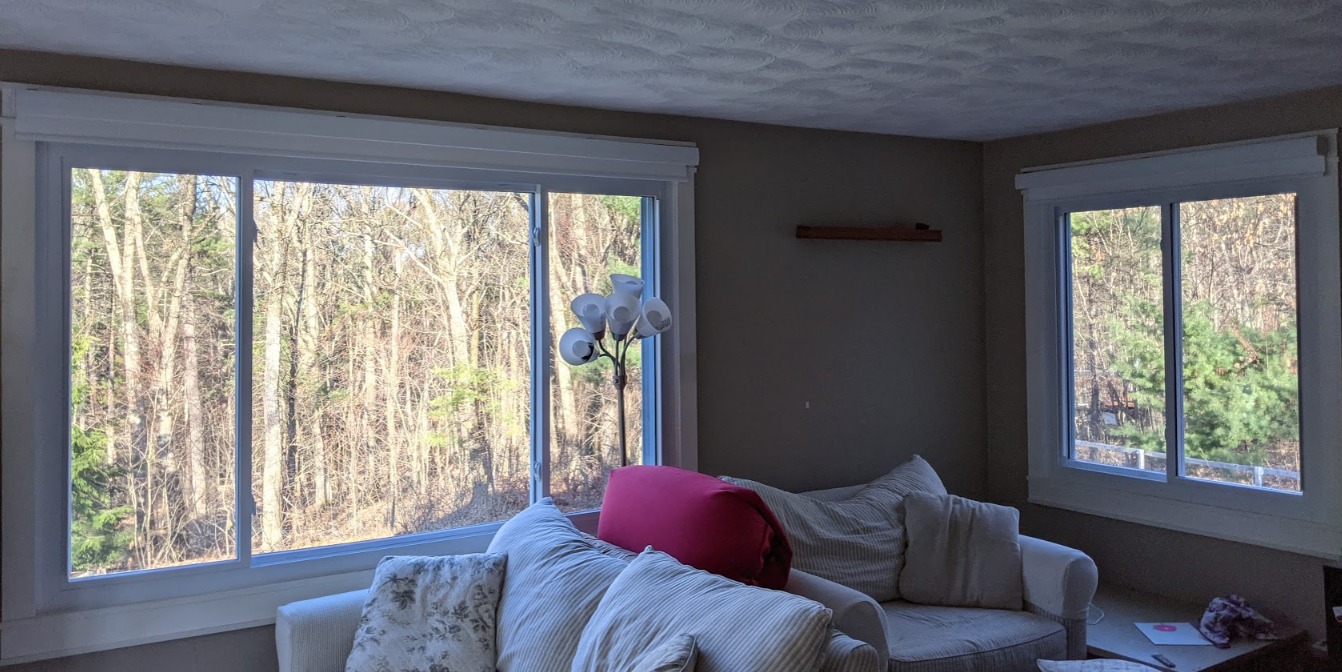 Yoolax Motorized Blinds with Remote, Light Filtering Smart Blinds Work with Alexa Google Home, Automatic Roller Shades for Indoor Windows Living Room, Custom Size (Jacquard White) customer photo 2