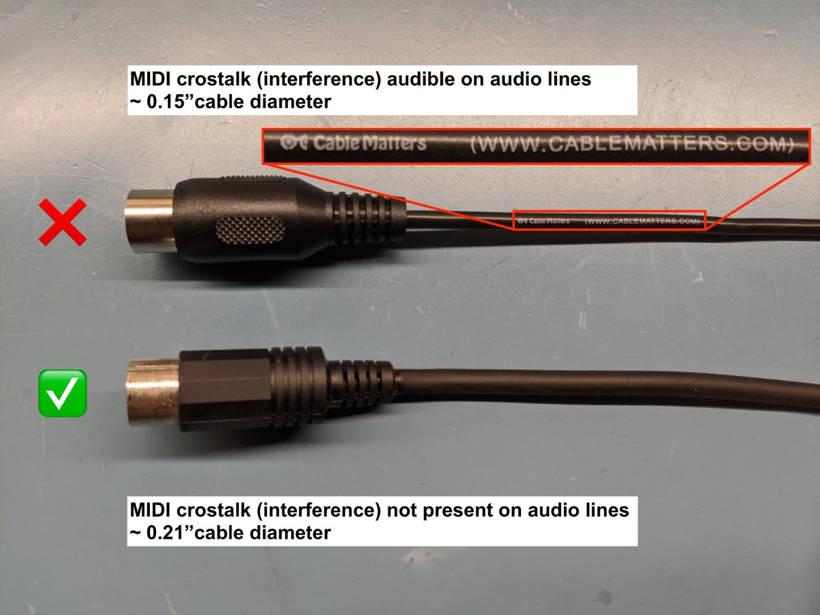 Cable Matters 2-Pack 5 Pin DIN MIDI Cable, 5 Pin MIDI Cable - 6 Feet customer photo 1