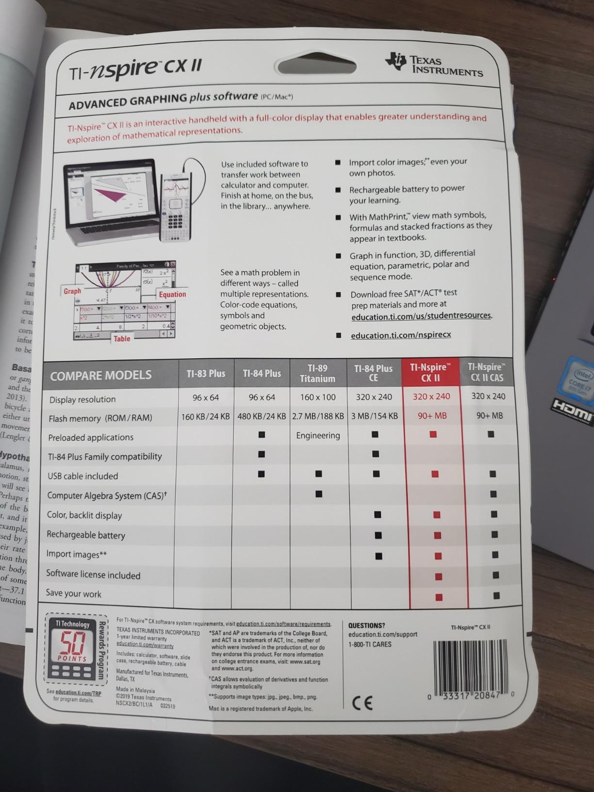 TI-Nspire CX II Color Graphing Calculator with Student Software (PC/Mac) customer photo 2