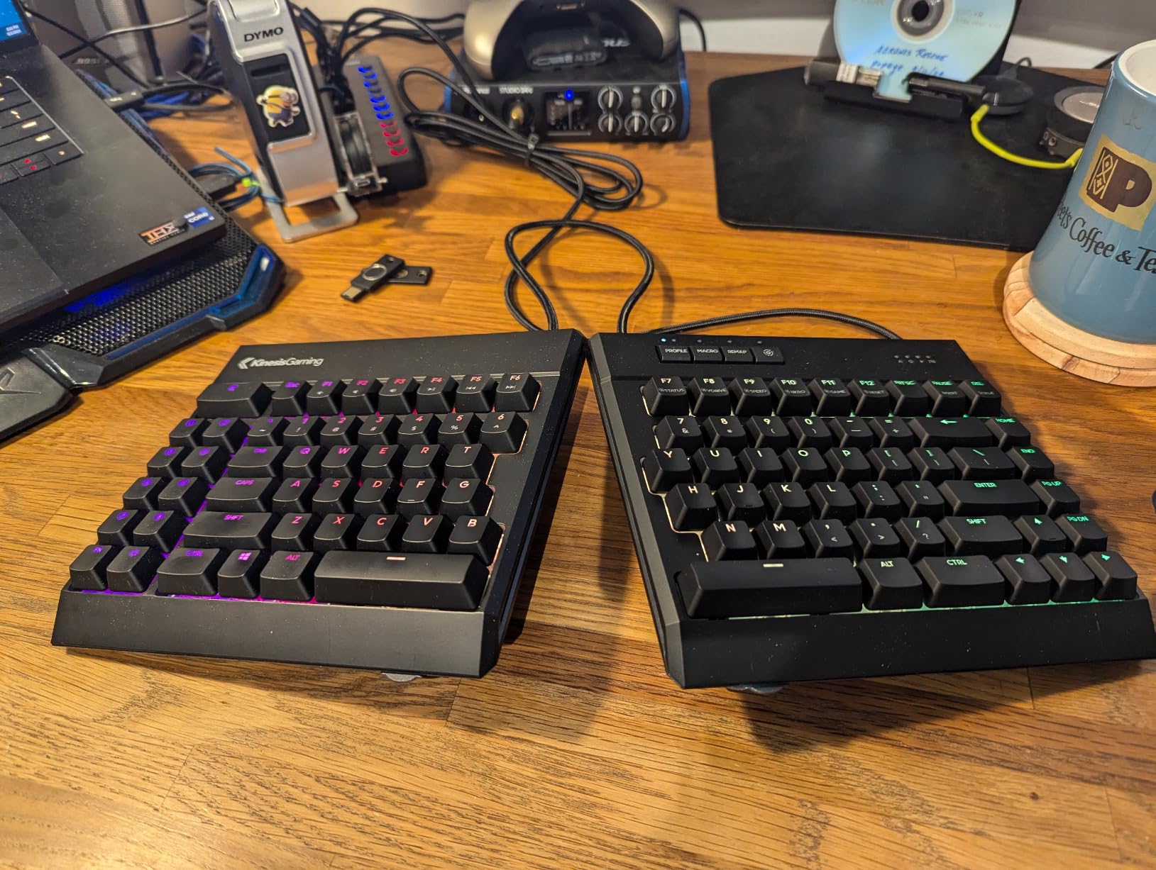 KINESIS Gaming Freestyle Edge RGB Split Mechanical USB Keyboard (MX Brown) customer photo 1