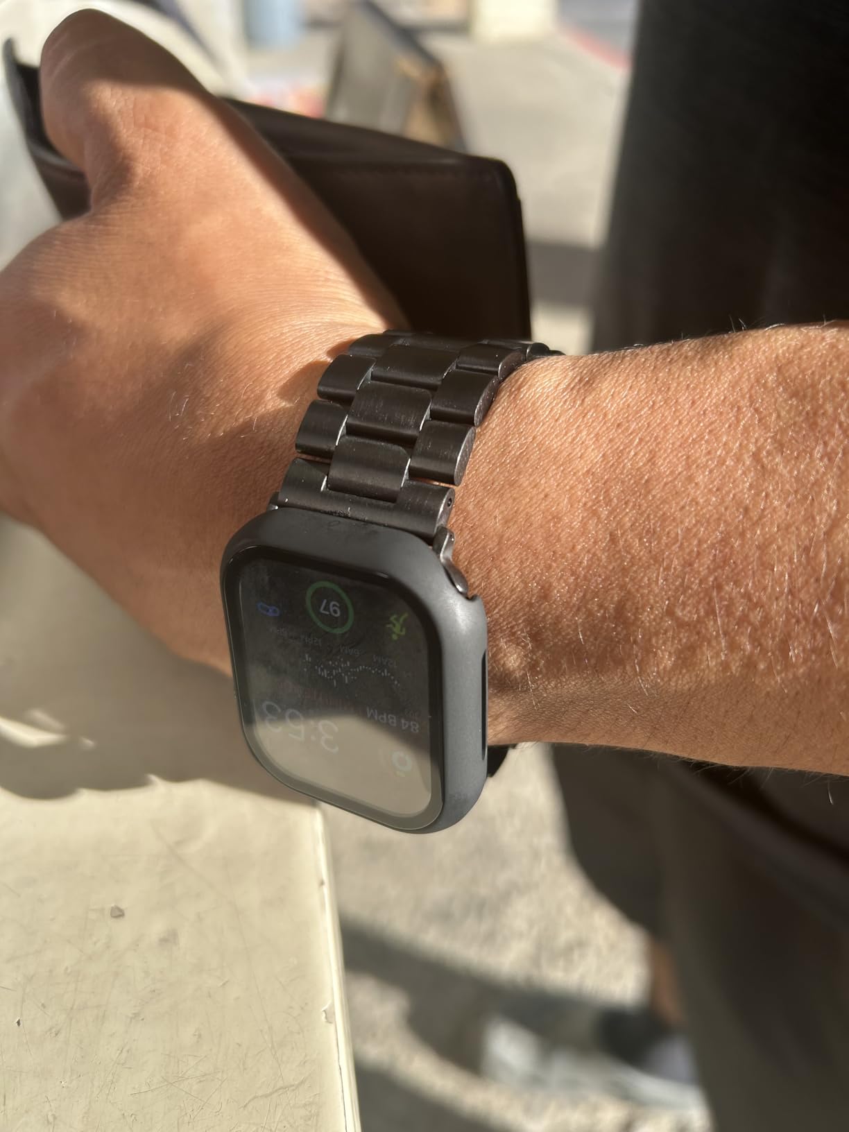 EPULY Metal Band Compatible with Apple Watch Bands for Men 49mm 46mm 45mm 44mm 42mm 41mm 40mm 38mm, Business Stainless Steel Strap for iWatch Bands Series 11 10 9 8 7 6 5 4 3 2 1, SE3 2 1, Ultra3 2 1 customer photo 1